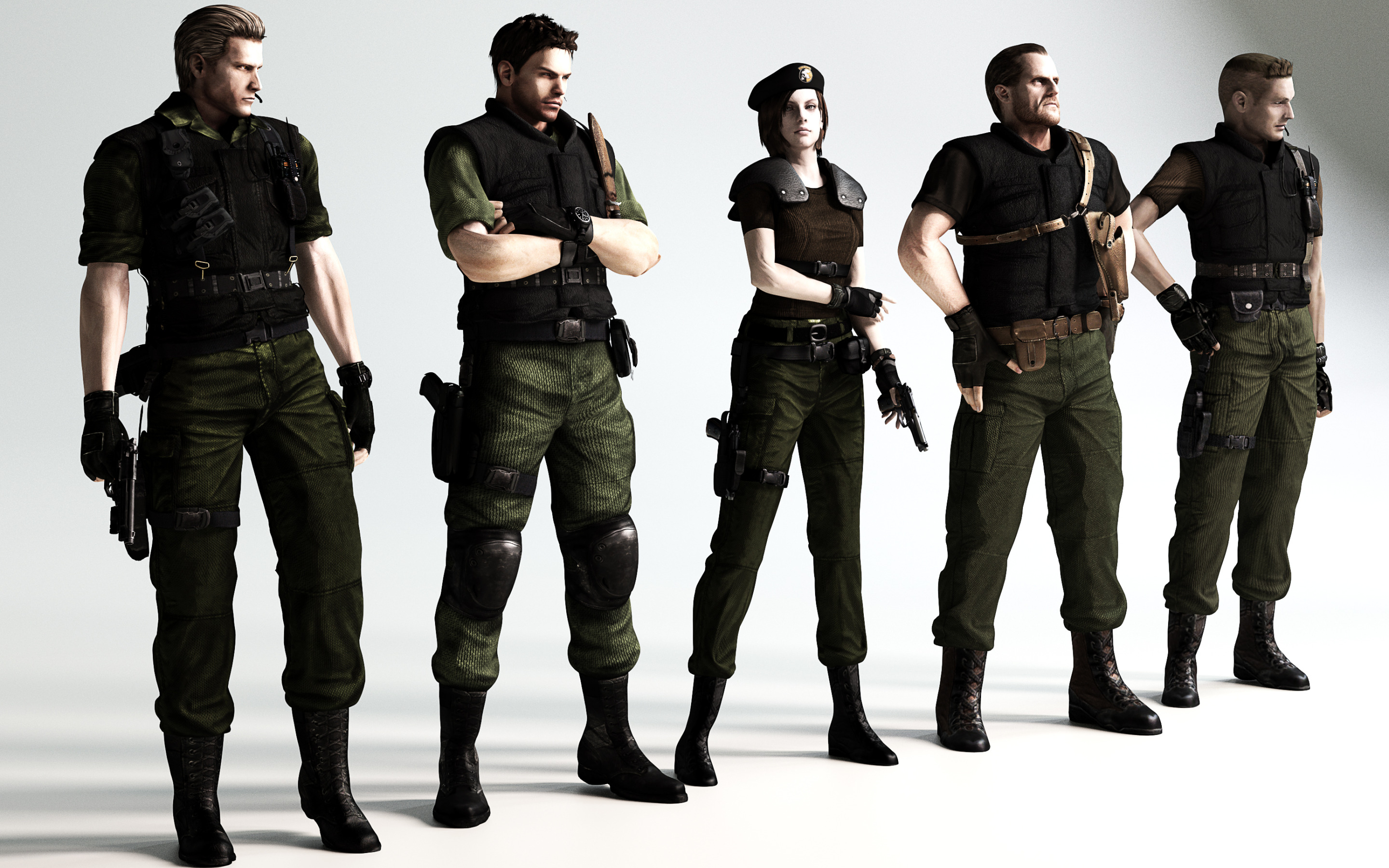 Download wallpaper resident evil, biohazard, art, Resident evil, Jill  Valentine, Chris Redfield, Albert Wesker, fan, section games in resolution  2880x1800