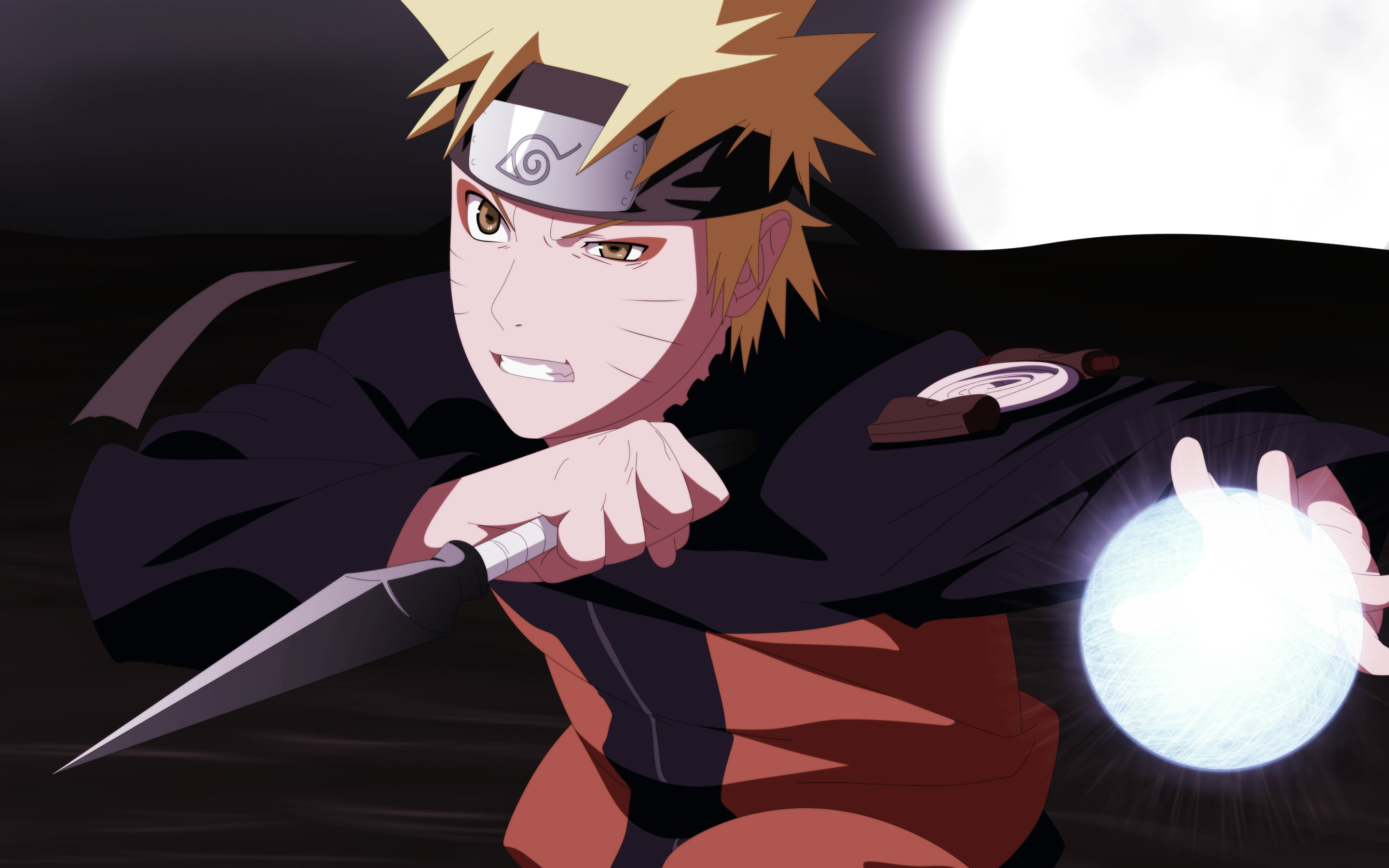 Download wallpaper naruto, manga, naruto, kunai, Rasengan, section shonen i...