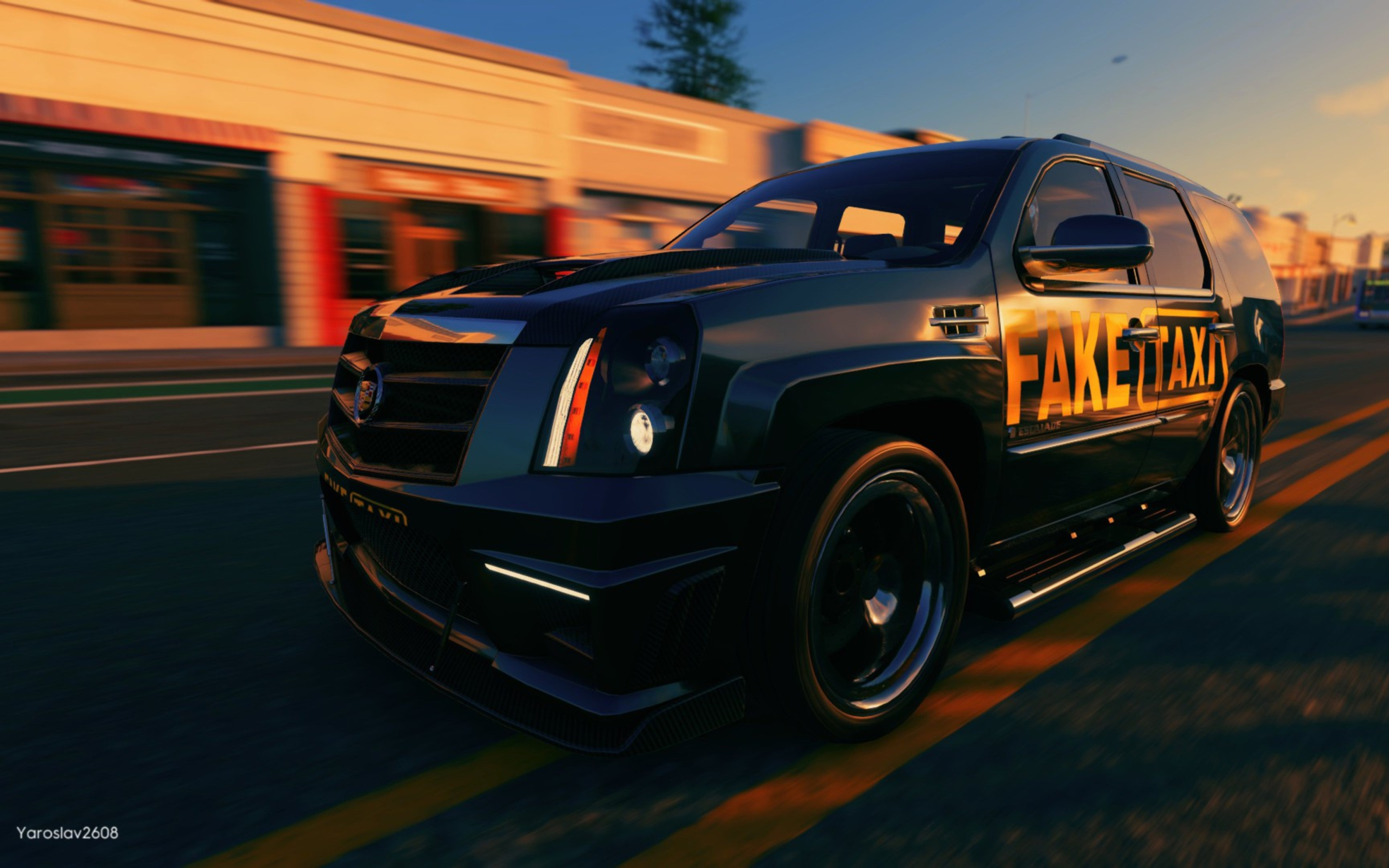 Download wallpaper game, Escalade, car, Cadilac, Cadillac Escalade, Taxi,  The Crew 2, Fake taxi, section games in resolution 2880x1800