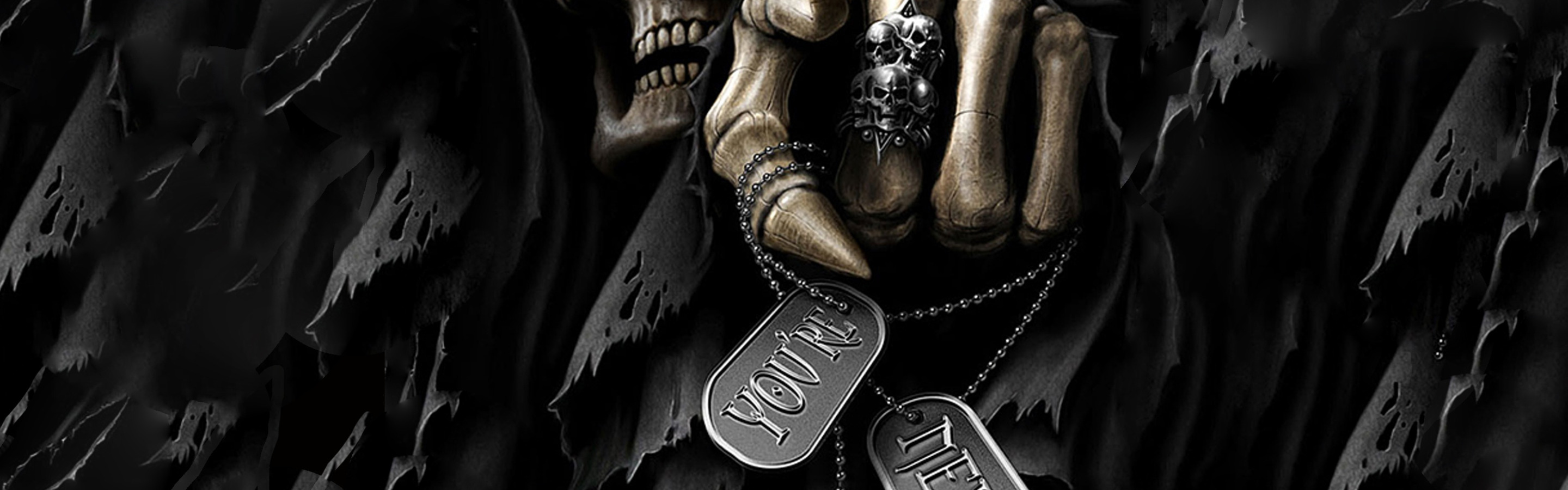 Download wallpaper Skull, Death, Finger, Skeleton, Scary, The Dark ...