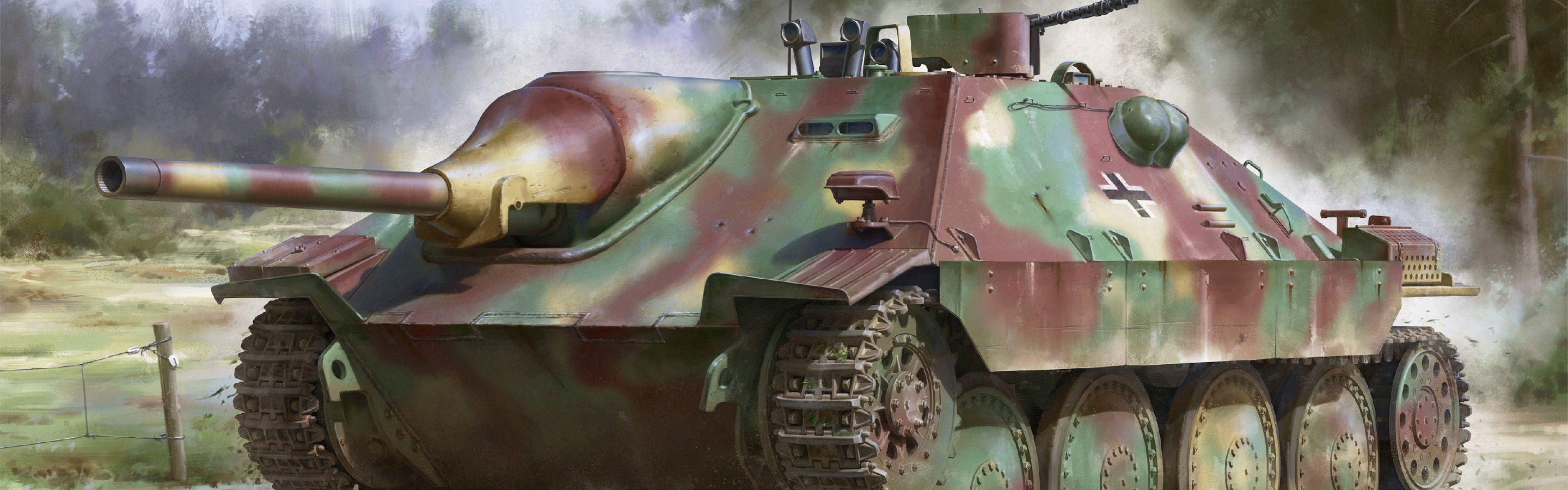 Download wallpaper Germany, Tank fighter, Hetzer, Armor, section weapon ...