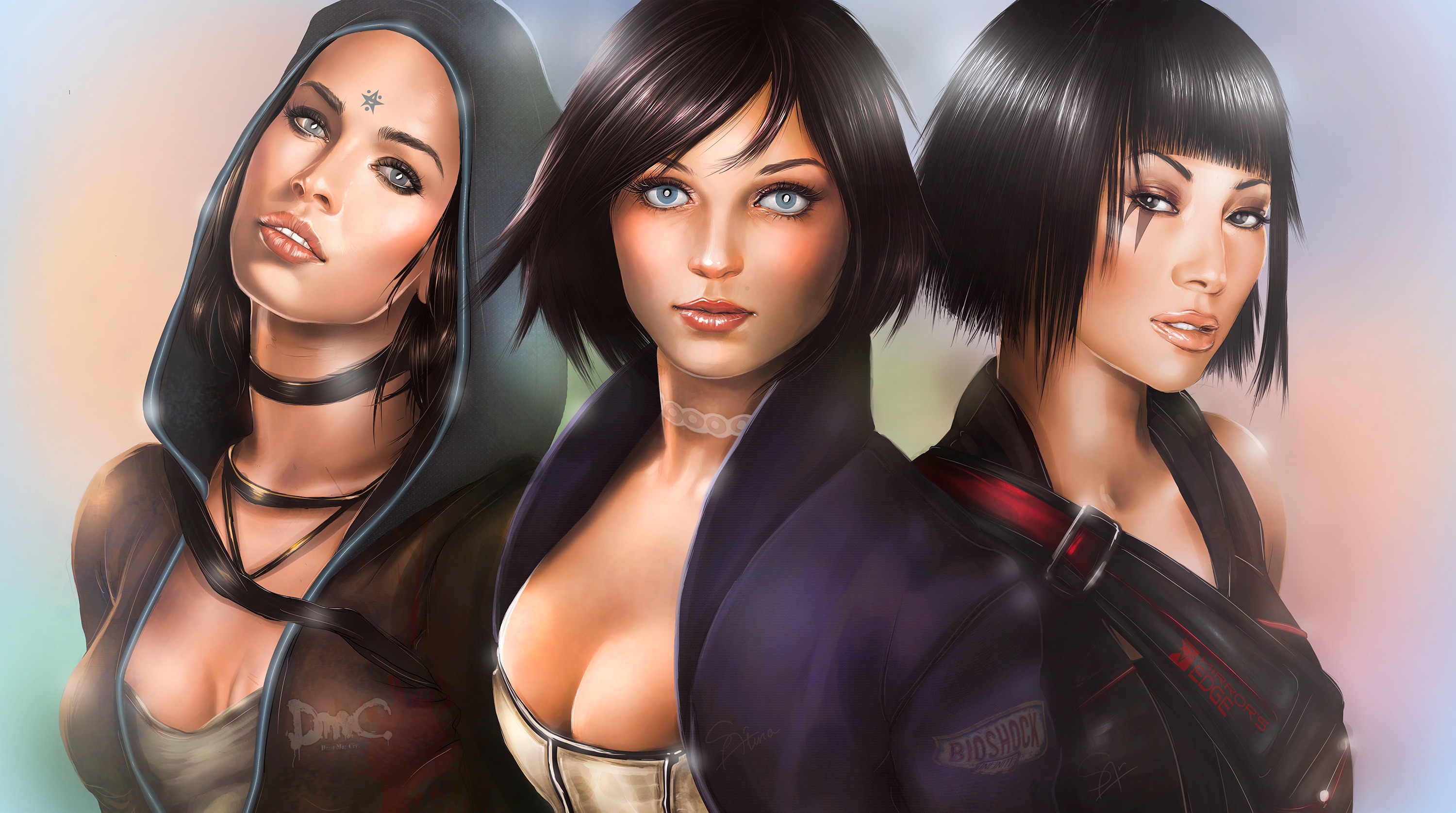 Download wallpaper game, girls, art, Faith, DmC, Devil May Cry, Kat, Kat,  section games in resolution 3000x1675