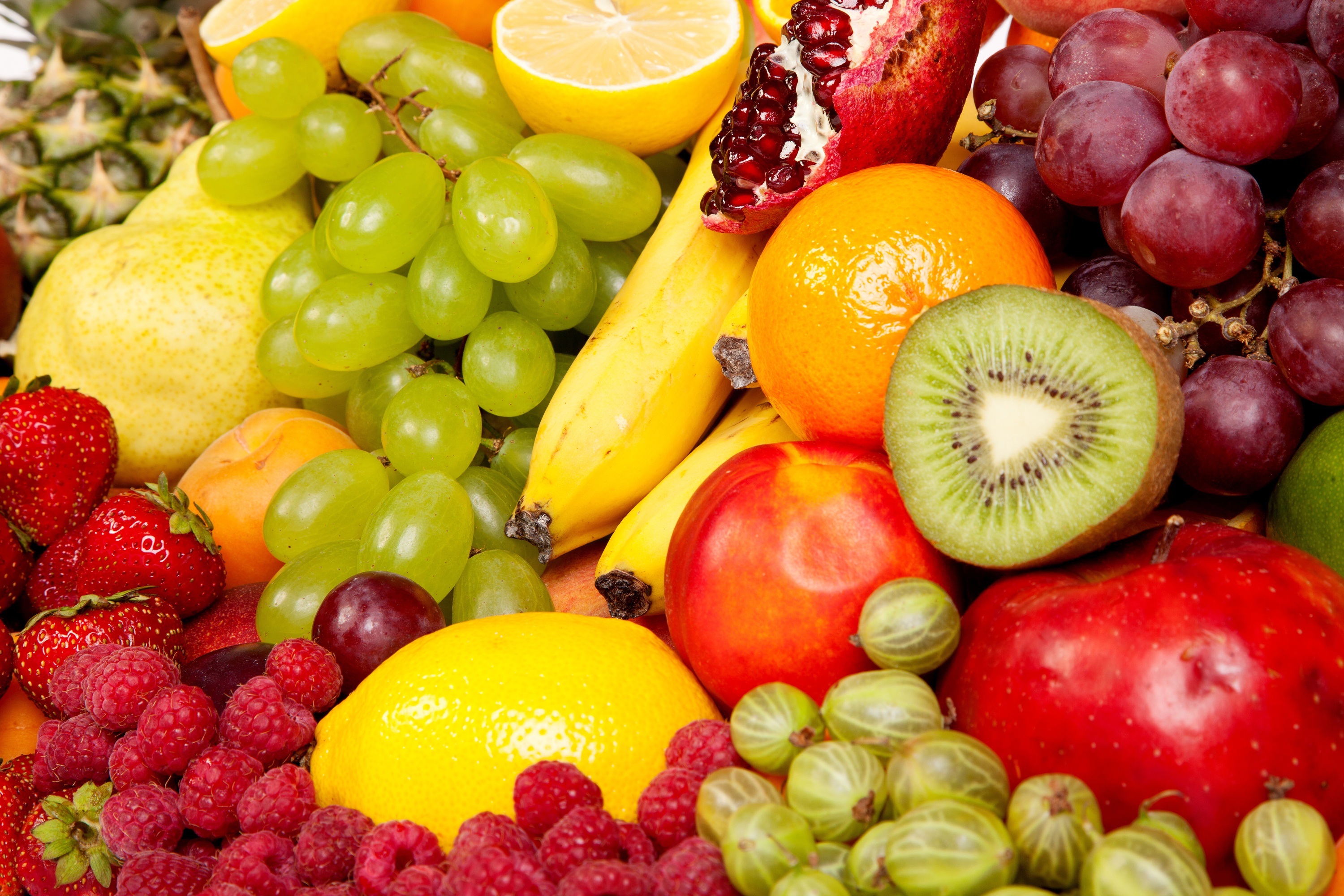 Общий фруктовый. Фрукты. Разные фрукты. Овощи, фрукты, ягоды. Много фруктов.