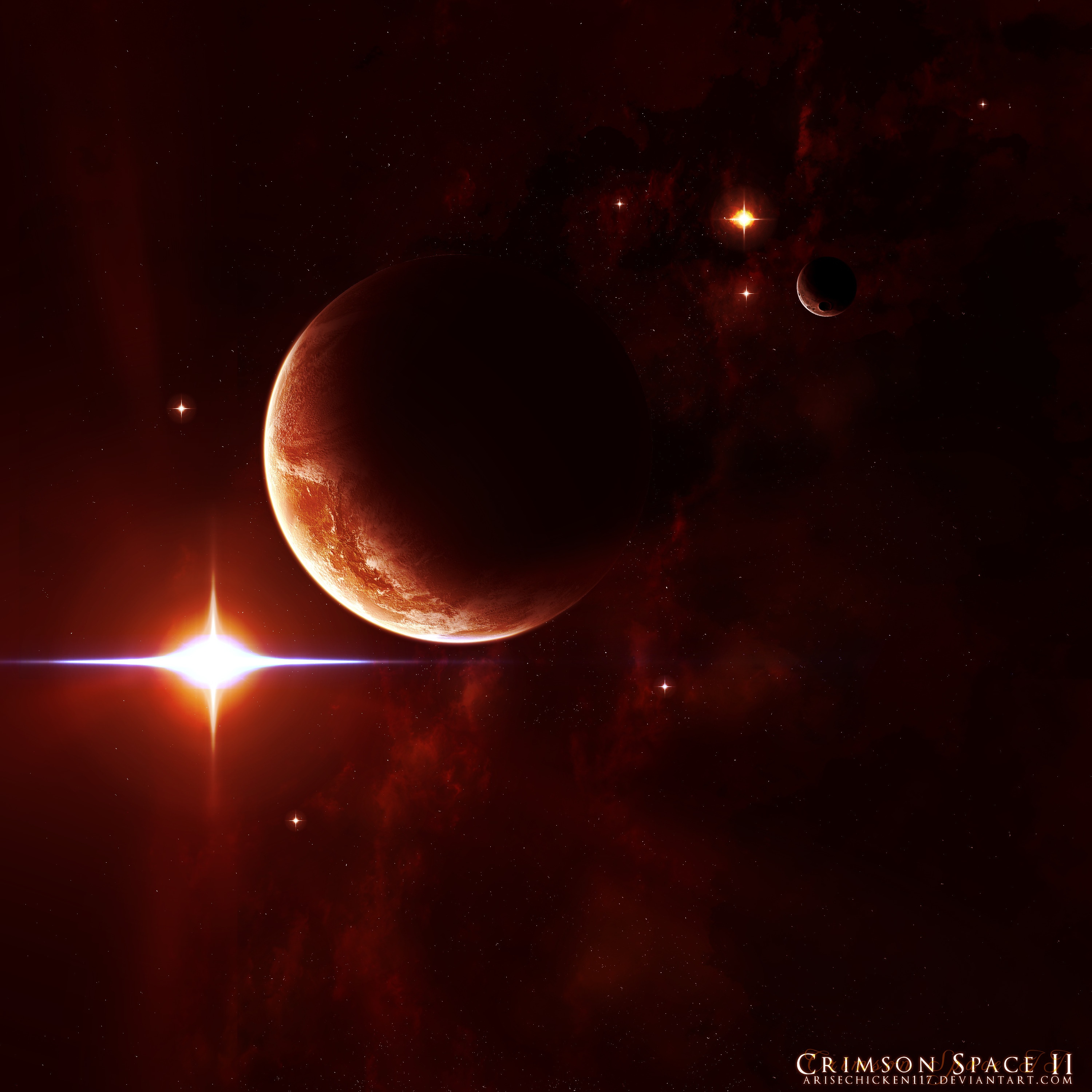 Download wallpaper stars, planet, infinity, section space in resolution ...