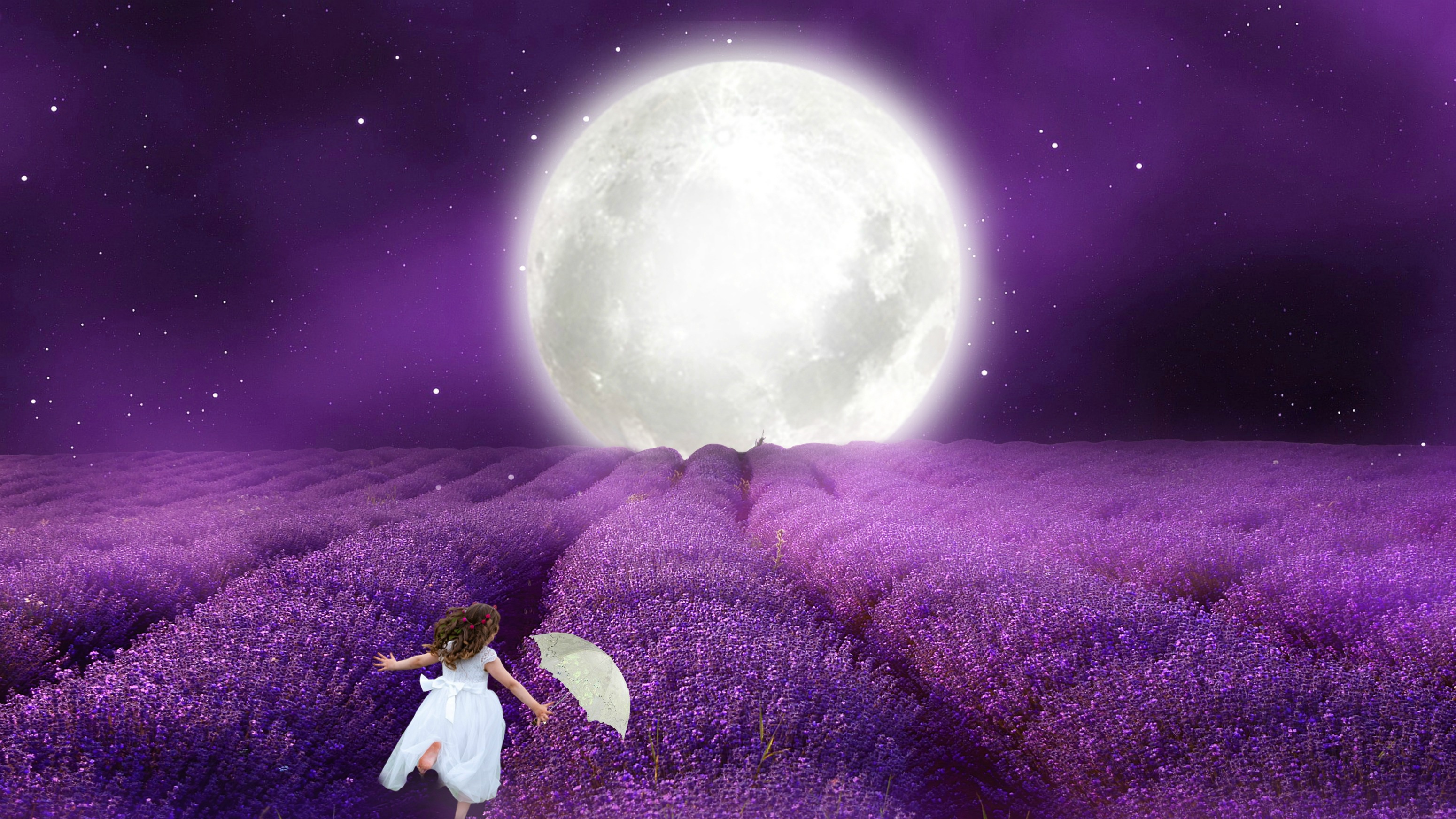 Спокойной ночи видео песни. Фиолетовая Луна. Сиреневая Луна. Сиреневые сны. Красивая ночь.