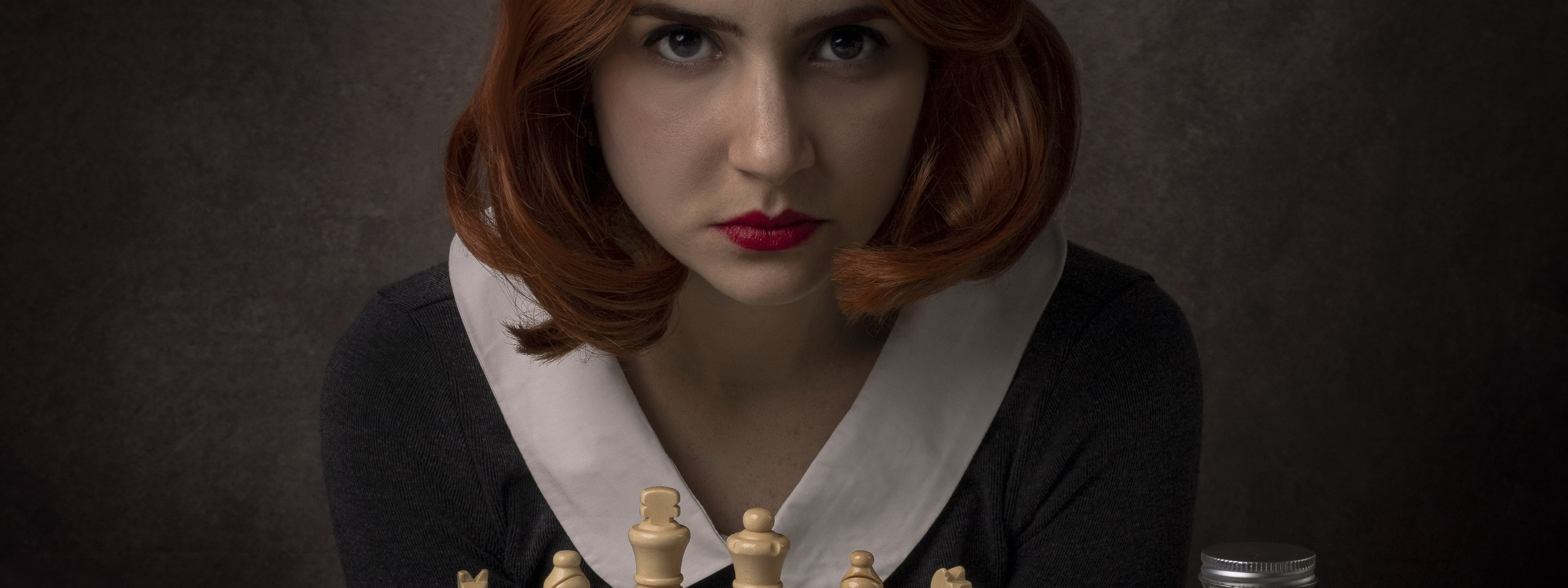 Download wallpaper girl, chess, Beth Harmon, section girls in ...