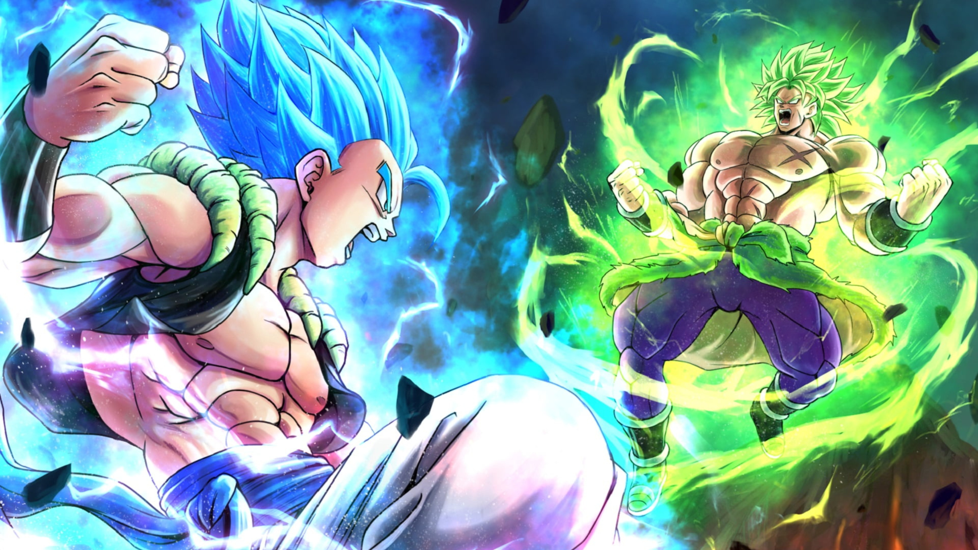 Download wallpaper Vegeta, Dragon Ball, Fight, Broly, section other in ...
