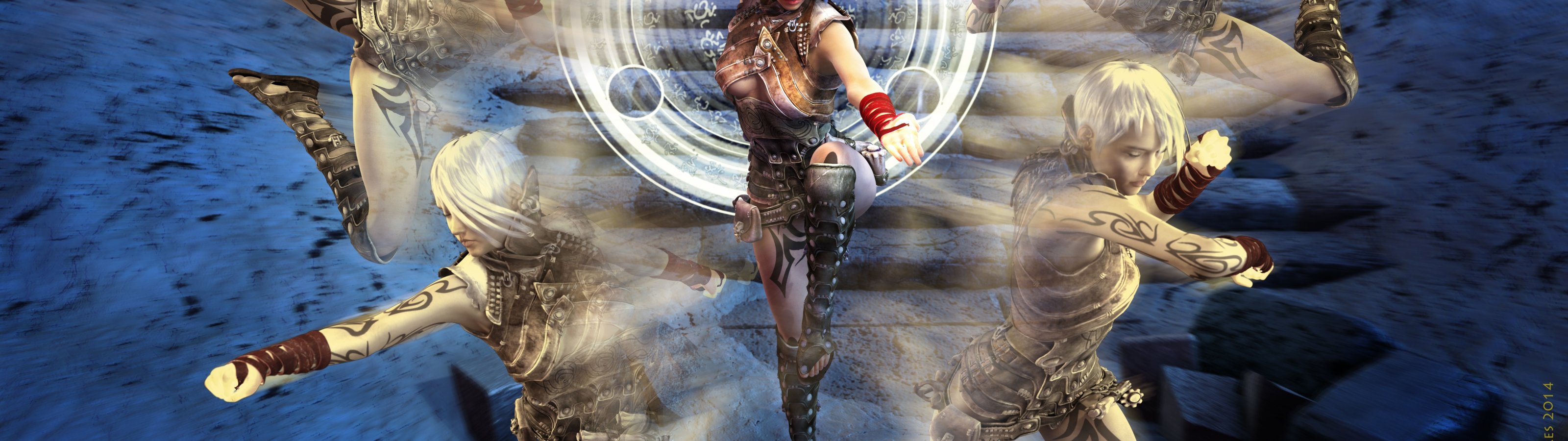 Download wallpaper girl, pose, armor, Diablo, rendering, fanart, monk ...