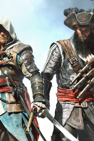 Download Wallpaper Pirate, Captain, Black Flag, Assassin.