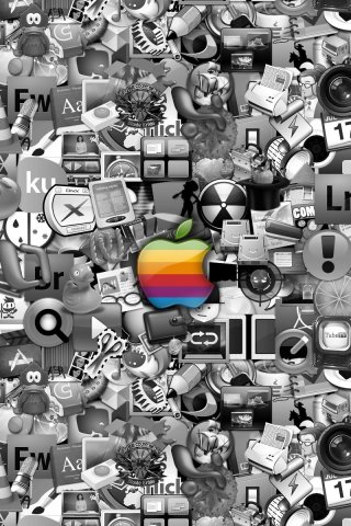 Download wallpaper Desk, apple, logo, section textures in resolution ...