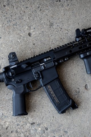 M16 Customized Download wallpaper weapons, rifle, weapon, muffler, custom, M16, ar-15 ...