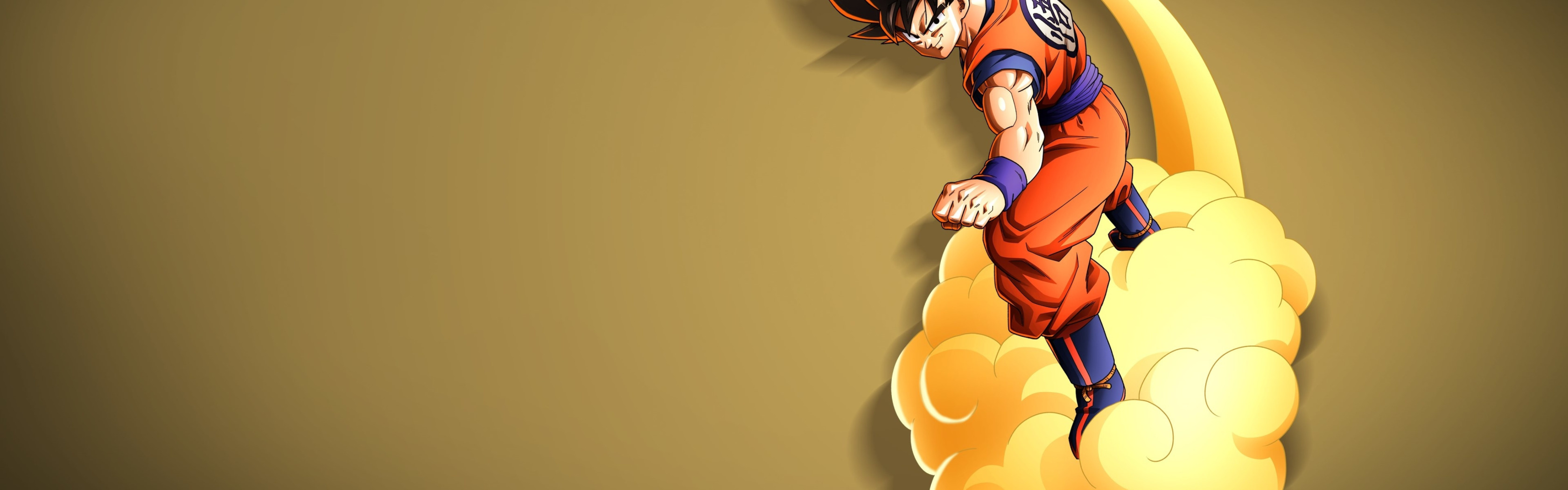 Download wallpaper Cloud, Son Goku, Goku, Dragon Ball Z, Son, section other  in resolution 3360x1050