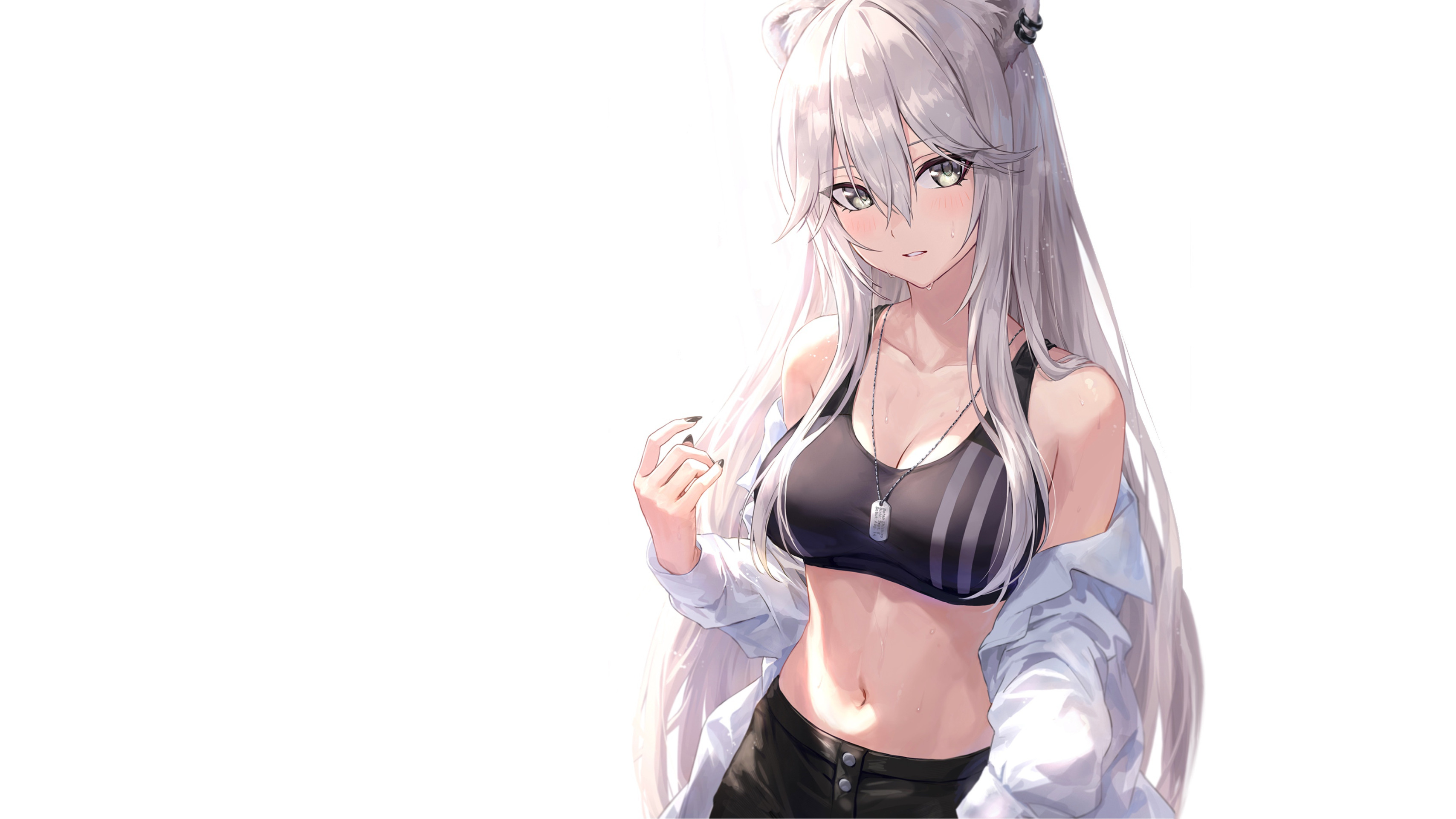 Download wallpaper girl, hot, sexy, anime, pretty, babe, cute, tight,  section seinen in resolution 3415x1922