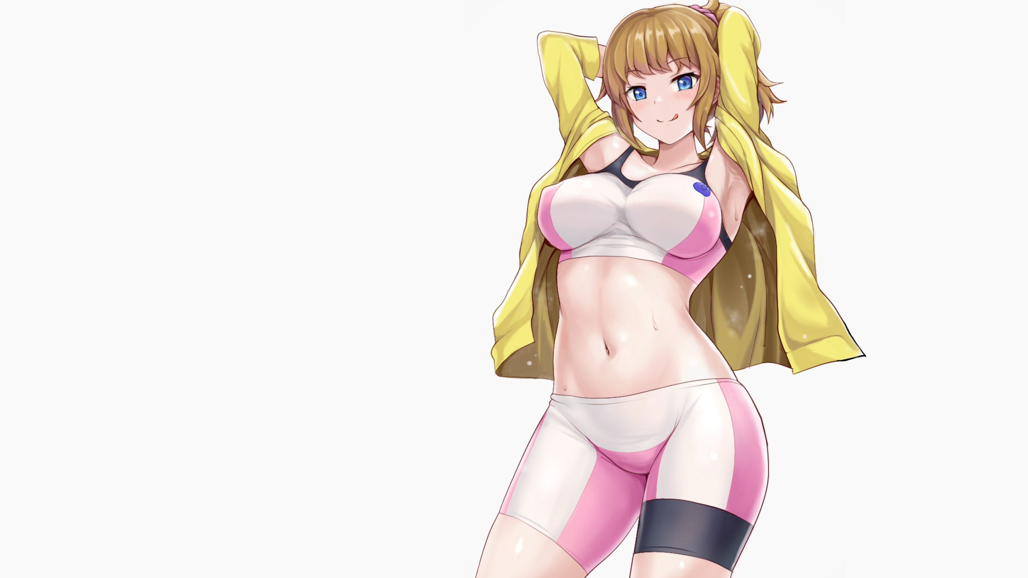 Download wallpaper kawaii, girl, sexy, boobs, anime, breasts, big boobs,  babe, section seinen in resolution 3415x1922