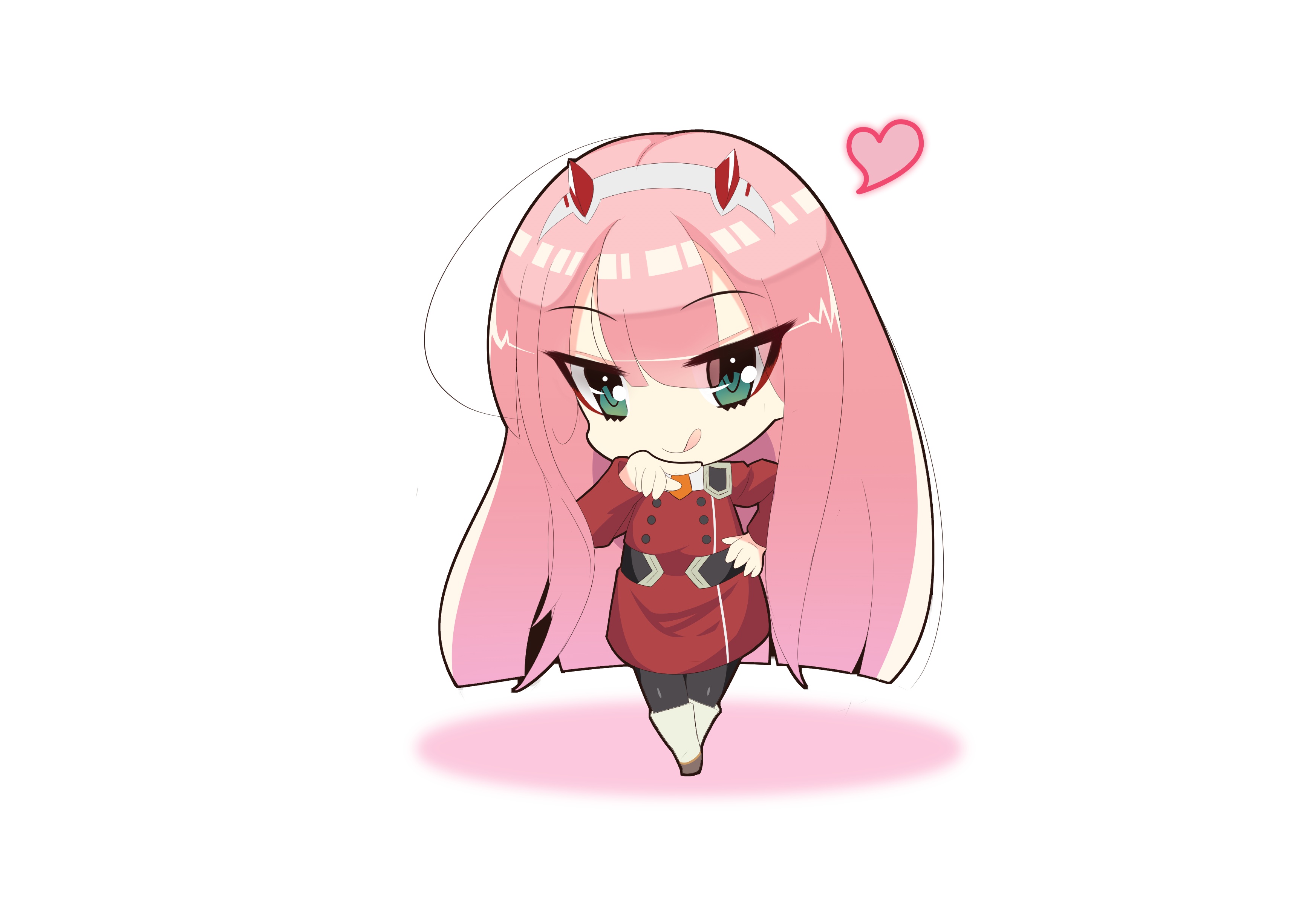 Wallpaper girl, Chibi, baby, 002, Darling In The Frankxx, Cute in France, Zero  Two for mobile and desktop, section сёнэн, resolution 3492x2400 - download