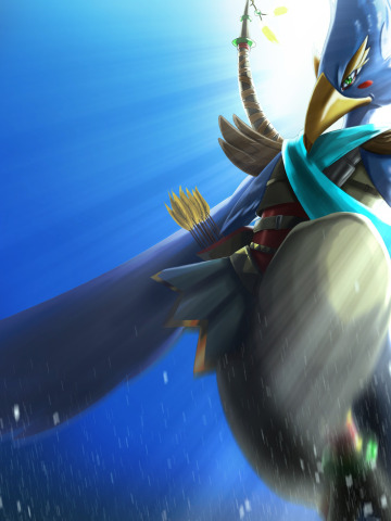 Download wallpaper bird, bow, warrior, arrow, The Legend Of Zelda ...