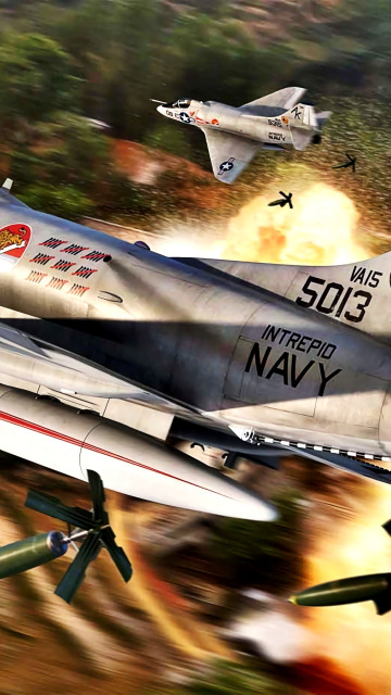 Download Wallpaper Attack, Douglas, Deck, Skyhawk, The Vietnam War, A ...