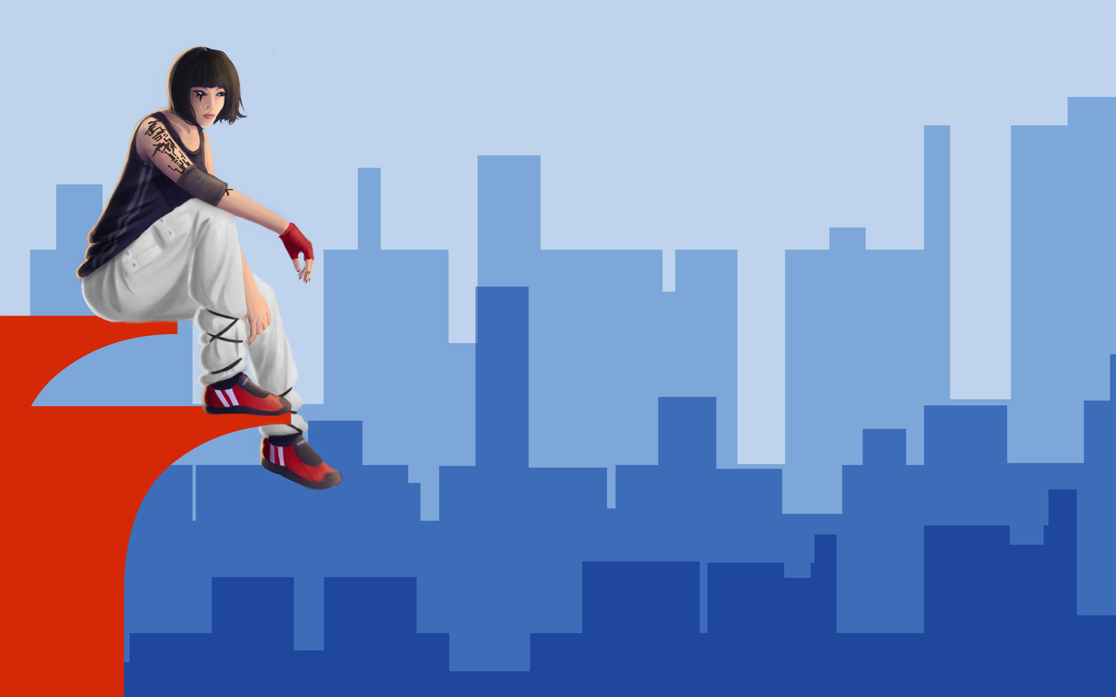 Обои для wallpaper alive. Обувь Фейт из Mirrors Edge. Рисунки Mirrors Edge. Обои в стиле Mirrors Edge. Девочка арт Минимализм.