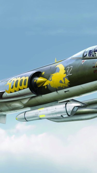 Download wallpaper Lockheed, fighter-bomber, Starfighter, F-104G, The ...