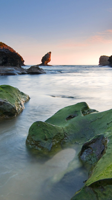 sea, stones, rocks