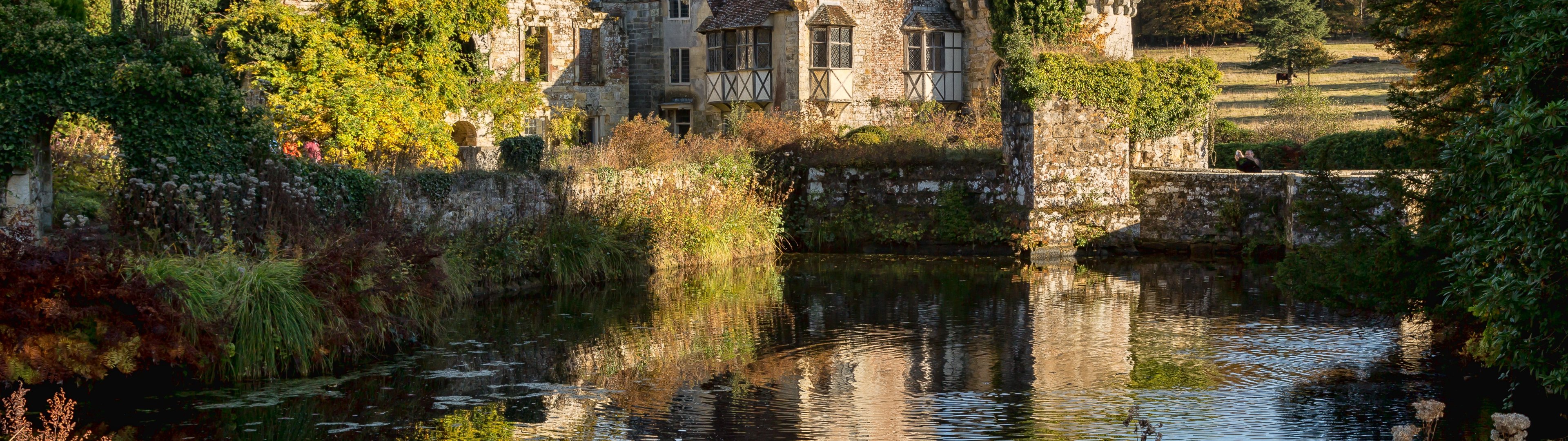 Kent Download wallpaper landscape, nature, pond, castle, England, garden ...