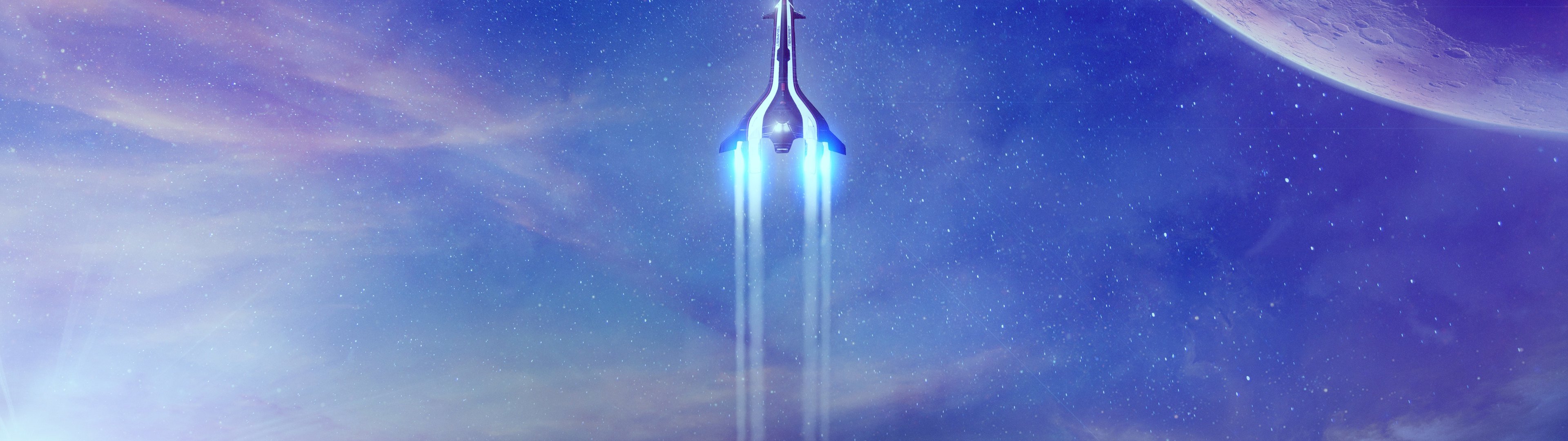 Download wallpaper space, planet, orbit, mass effect, the rise, art ...