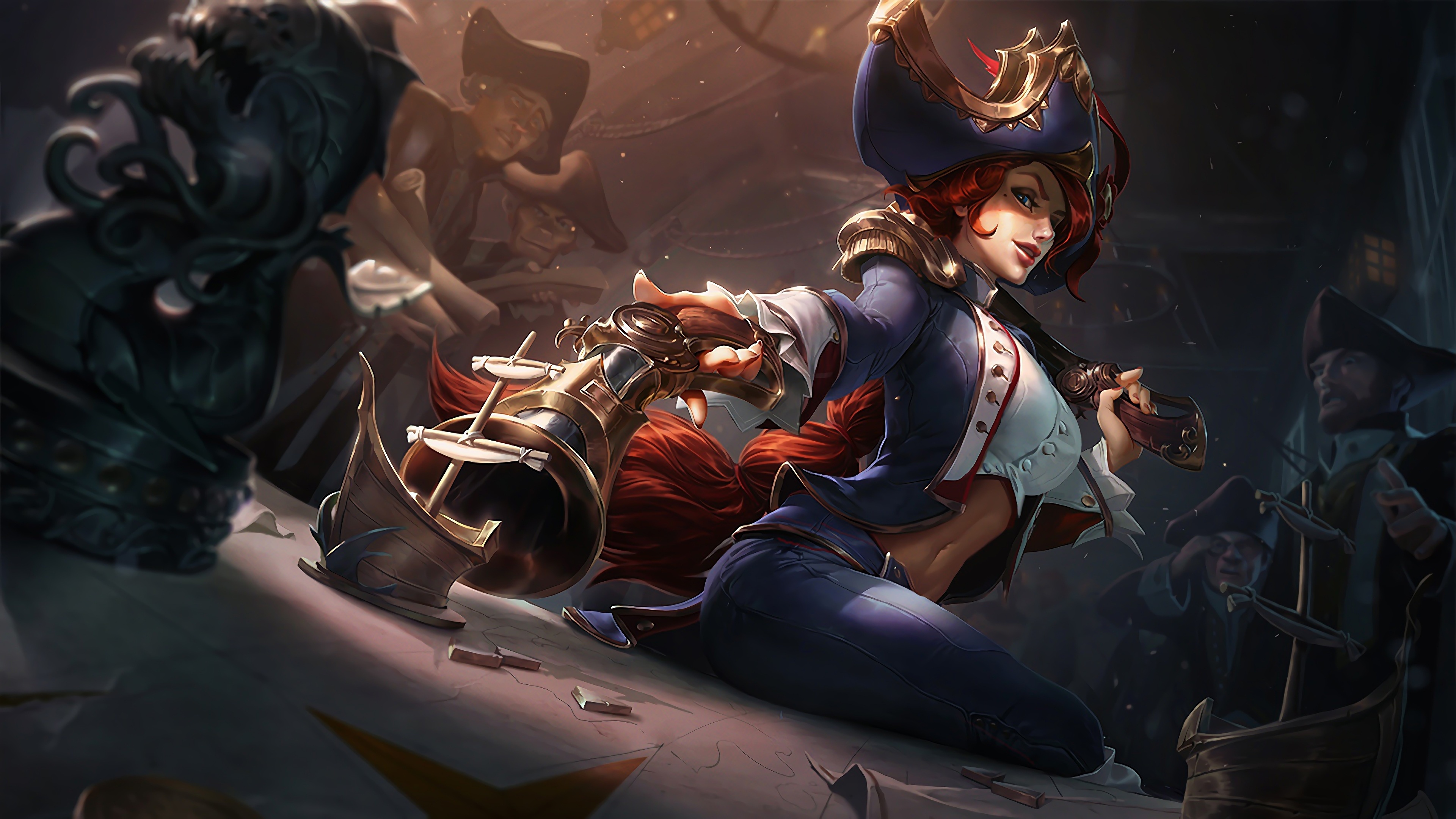 Wallpaper Art, League of Legends, Skin, LoL, Miss Fortune, Waterloo for  mobile and desktop, section игры, resolution 3840x2160 - download