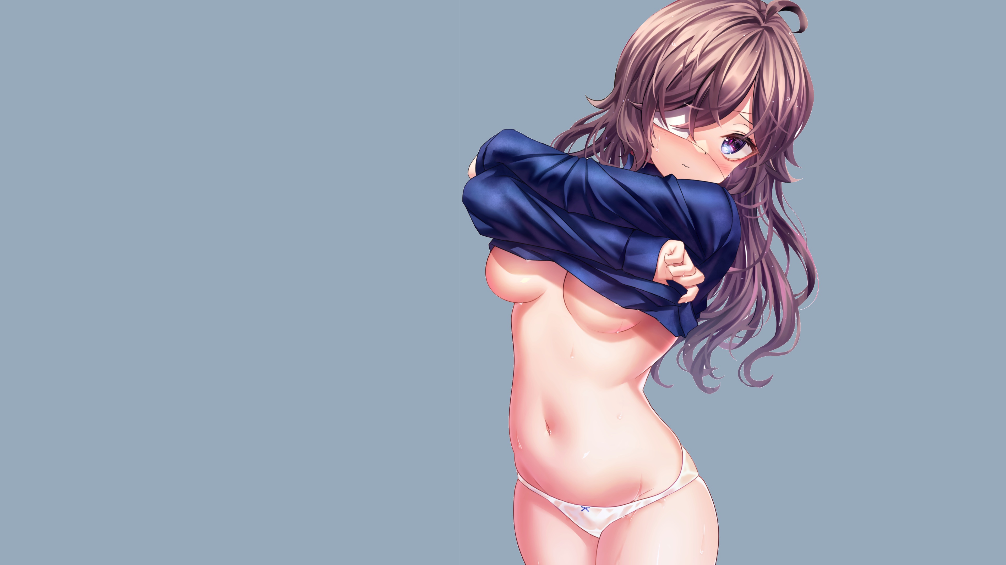 Wallpaper kawaii, girl, sexy, anime, pretty, cute, undressing, shy for  mobile and desktop, section сэйнэн, resolution 3840x2160 - download