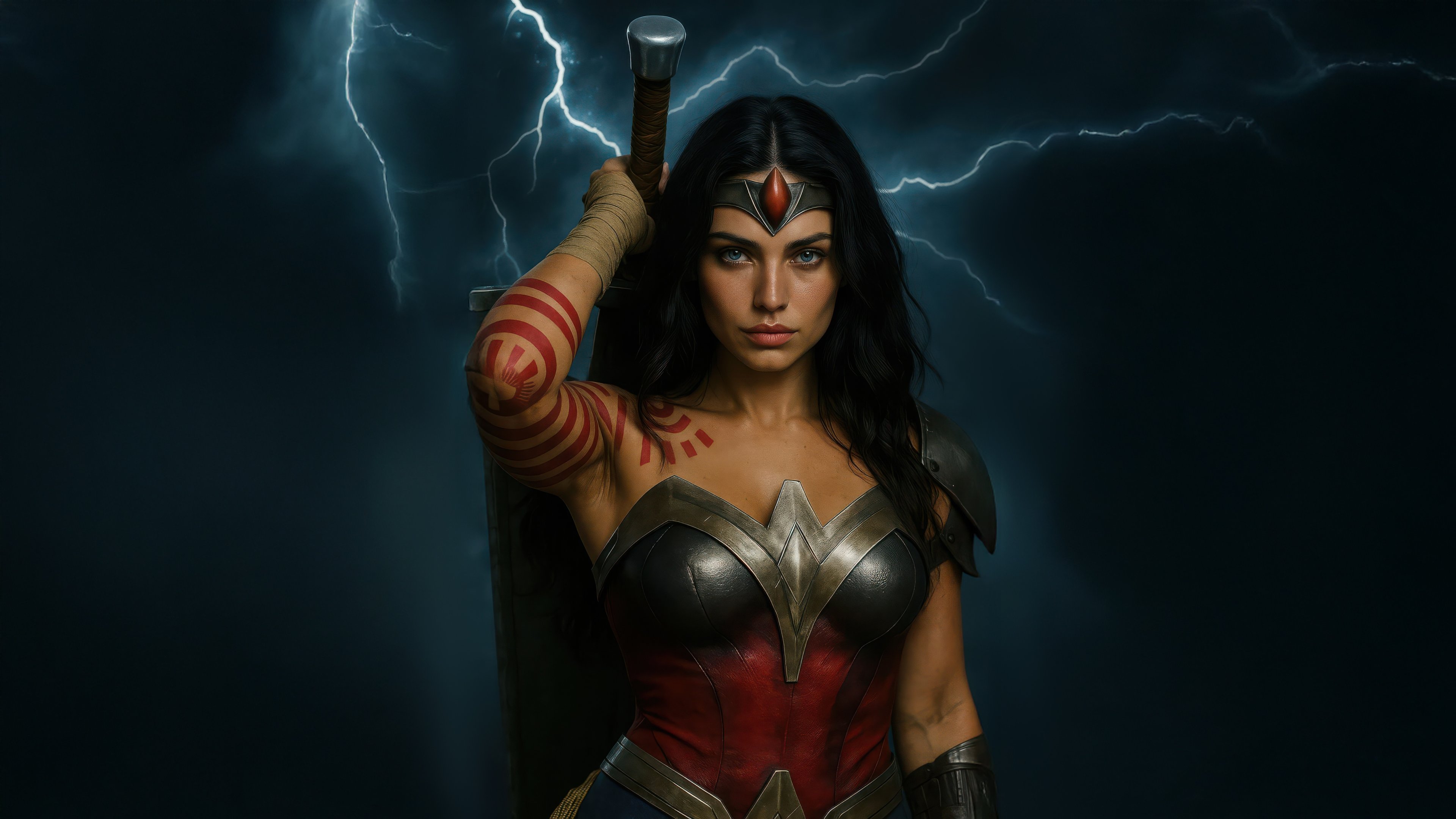 Download wallpaper woman, amazon, princess, warrior, Wonder, section ...