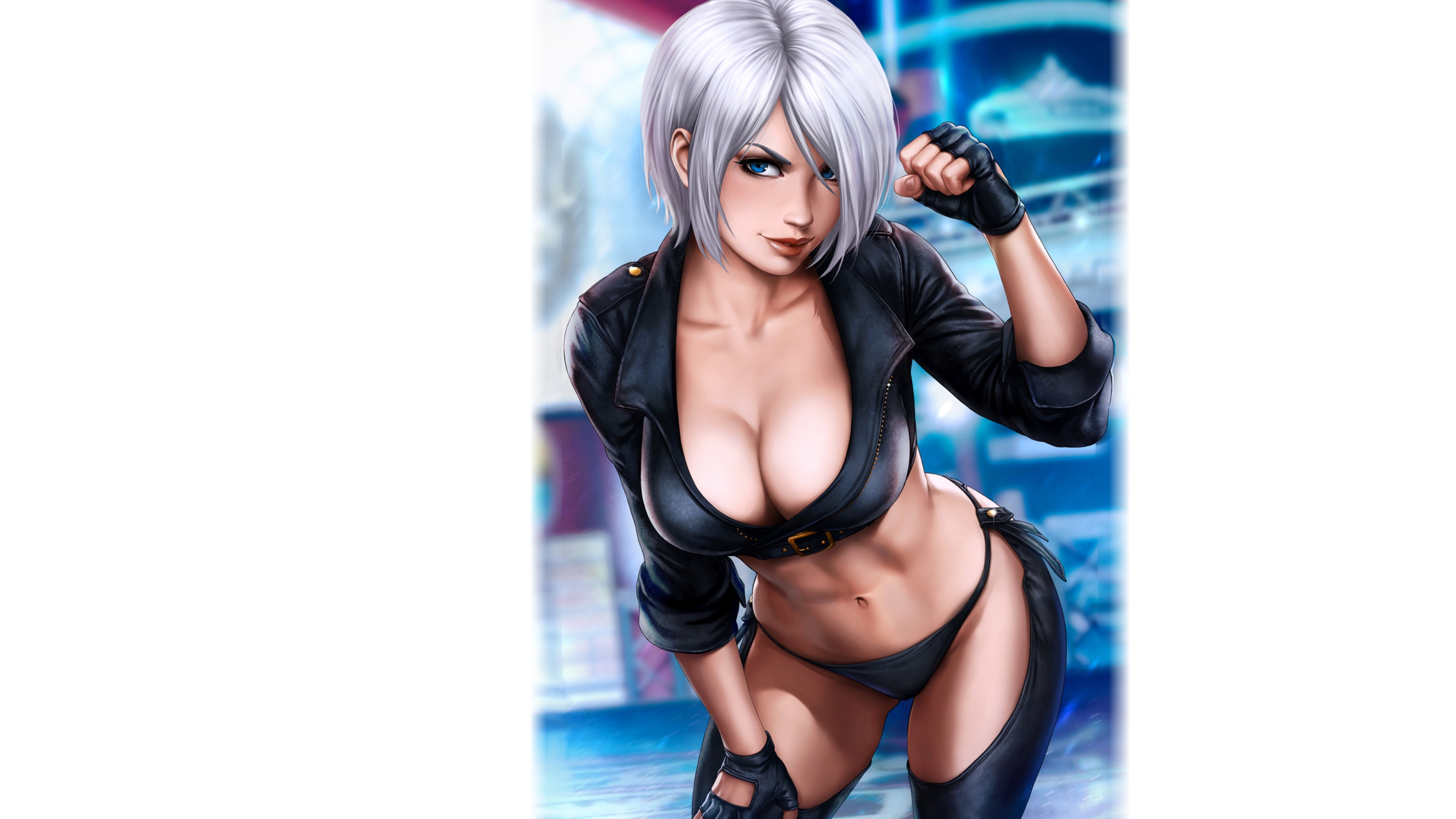 Wallpaper girl, hot, sexy, KOF, boobs, anime, pretty, angel for mobile and  desktop, section сэйнэн, resolution 3840x2160 - download