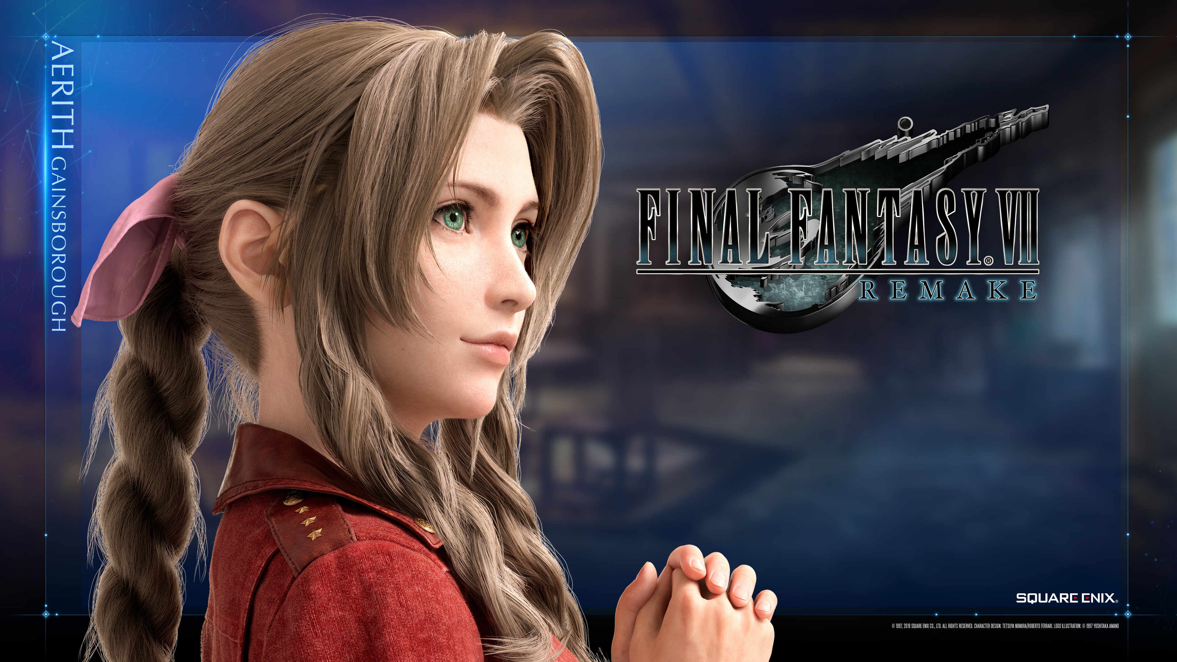 Download wallpaper girl, profile, braids, Aerith Gainsborough, Final ...