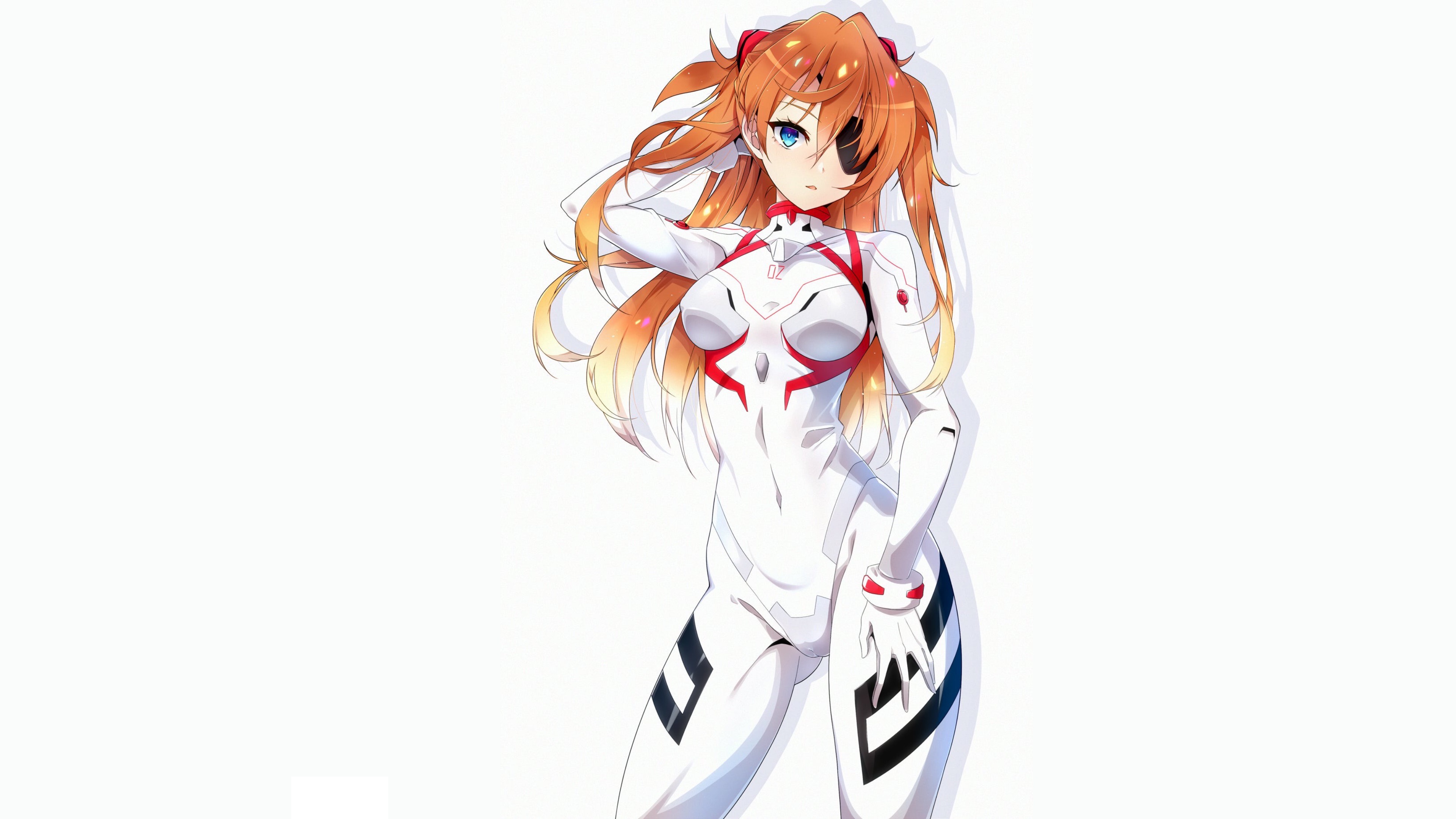 Wallpaper girl, white, sexy, Anime, Asuka, pretty, cute, Evangelion for  mobile and desktop, section сэйнэн, resolution 3840x2160 - download