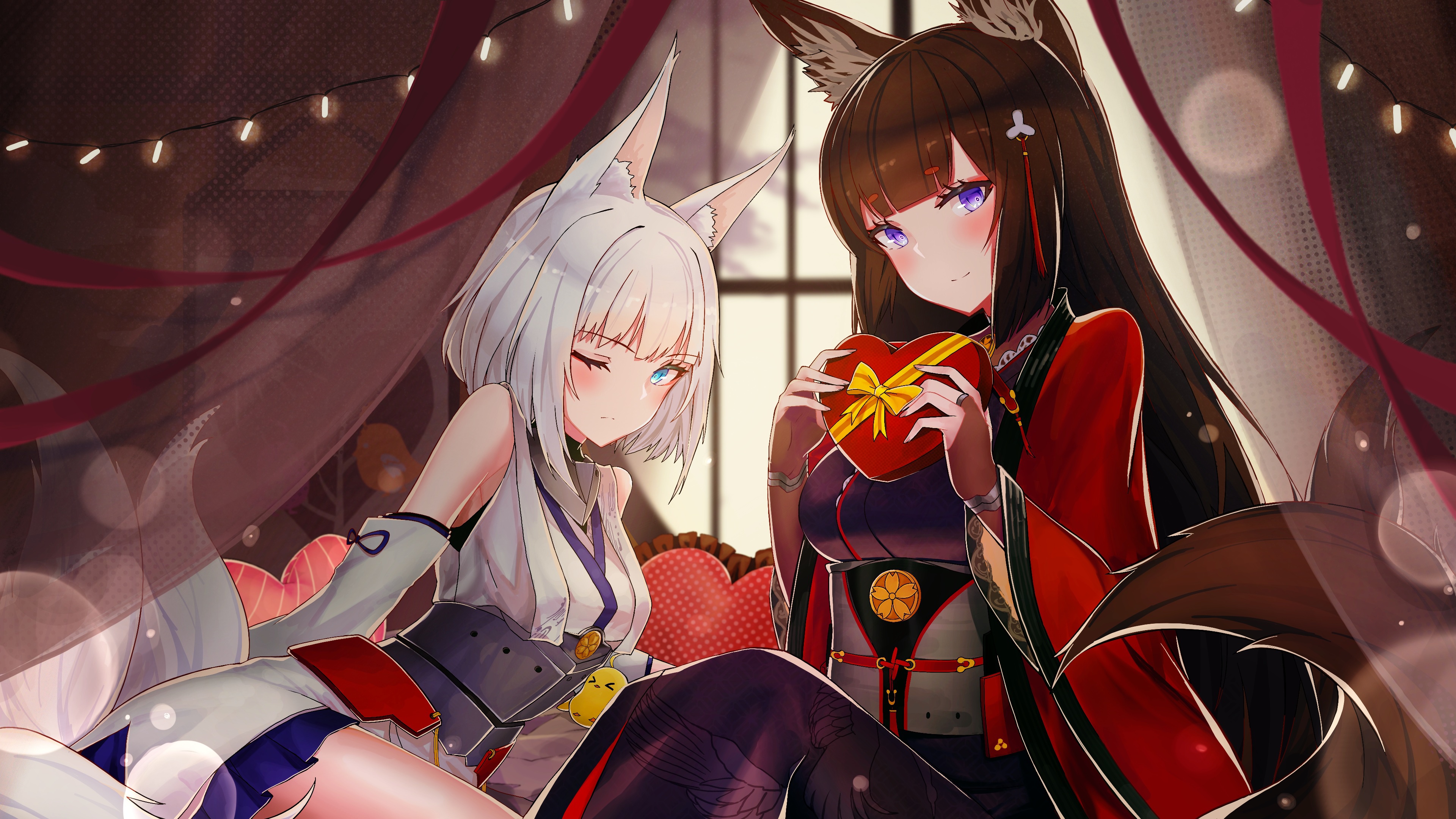 Wallpaper kaga, amagi, azur lane, septoleaf for mobile and desktop, section  сёнэн, resolution 3840x2160 - download