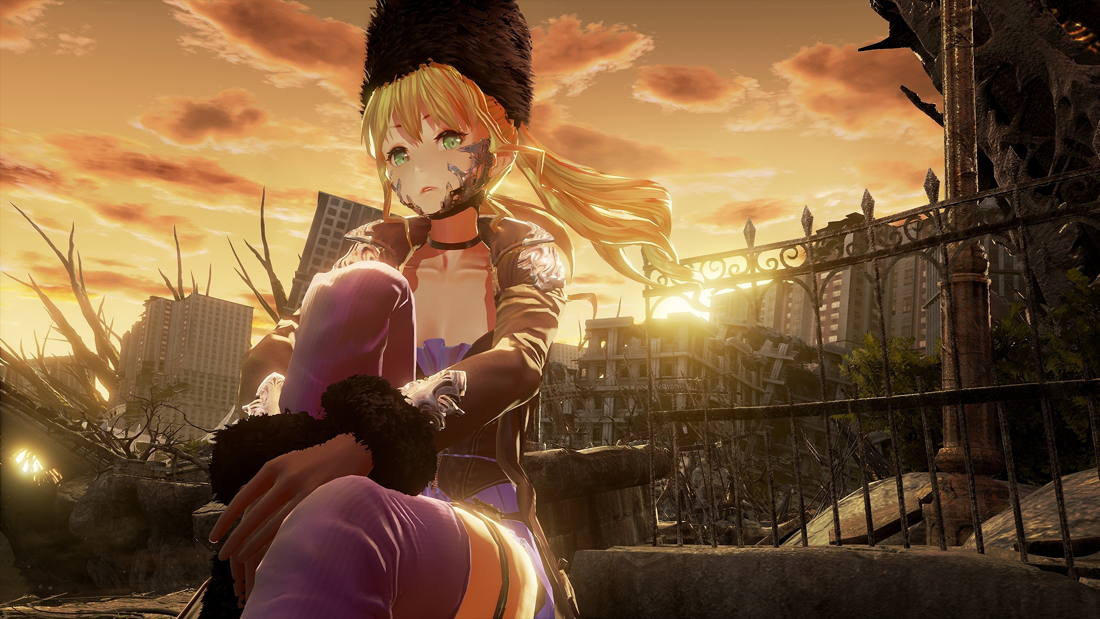 Download wallpaper girl, the city, destroyed, Code Vein, Mia Karnstein ...