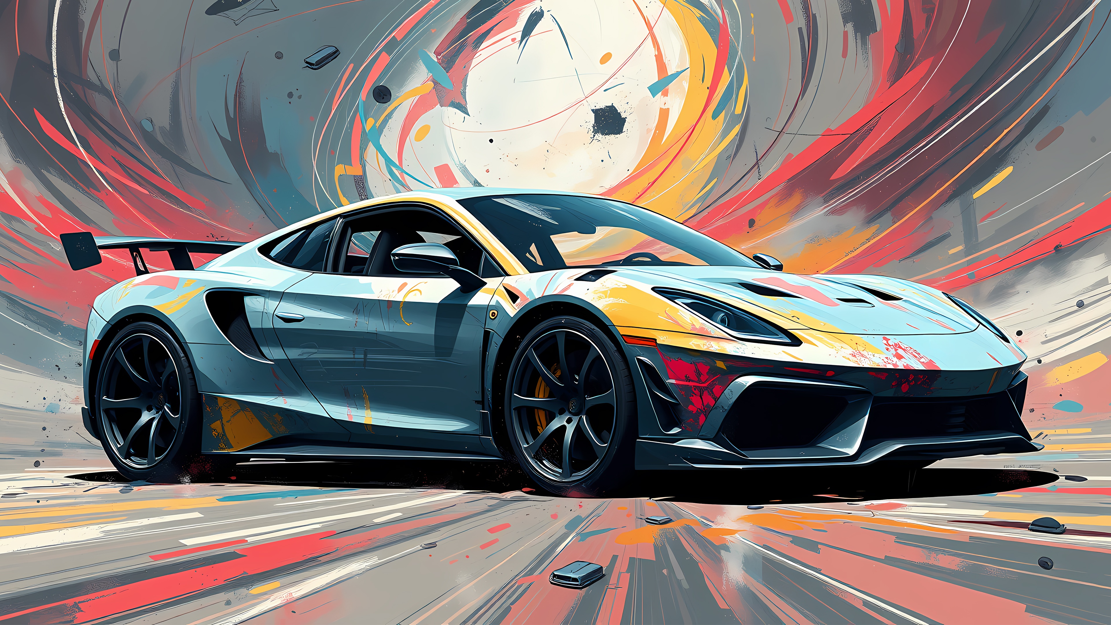 Download wallpaper car, abstract, Machine, section abstraction in ...