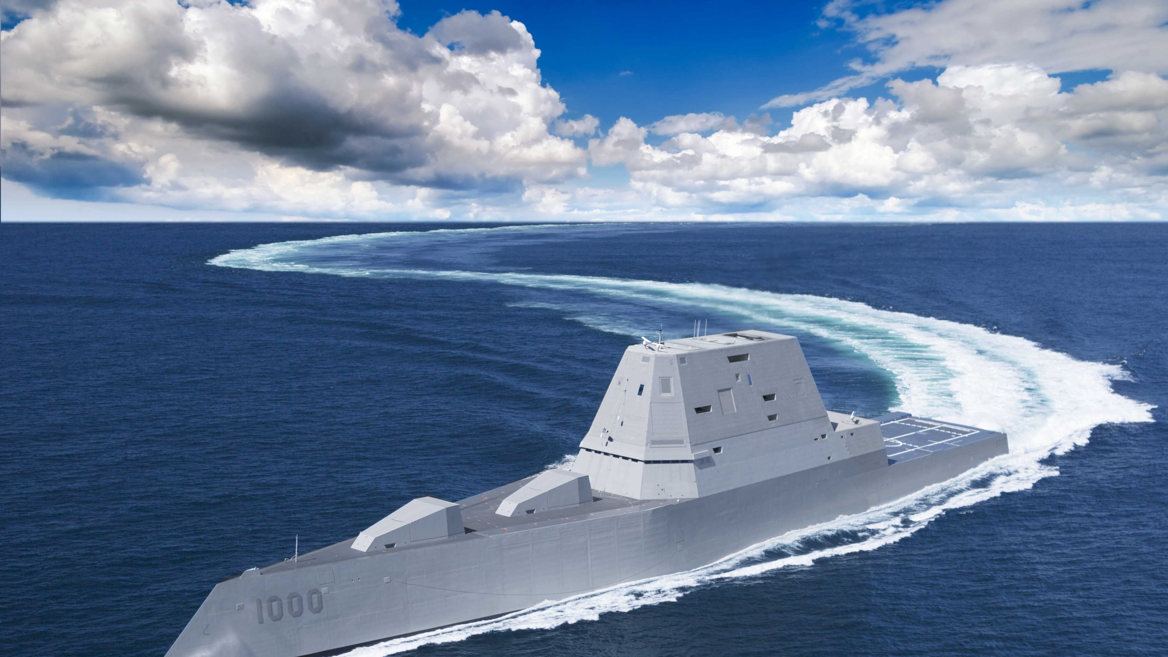 Download wallpaper squadron, destroyer, USS Zumwalt, section weapon in ...