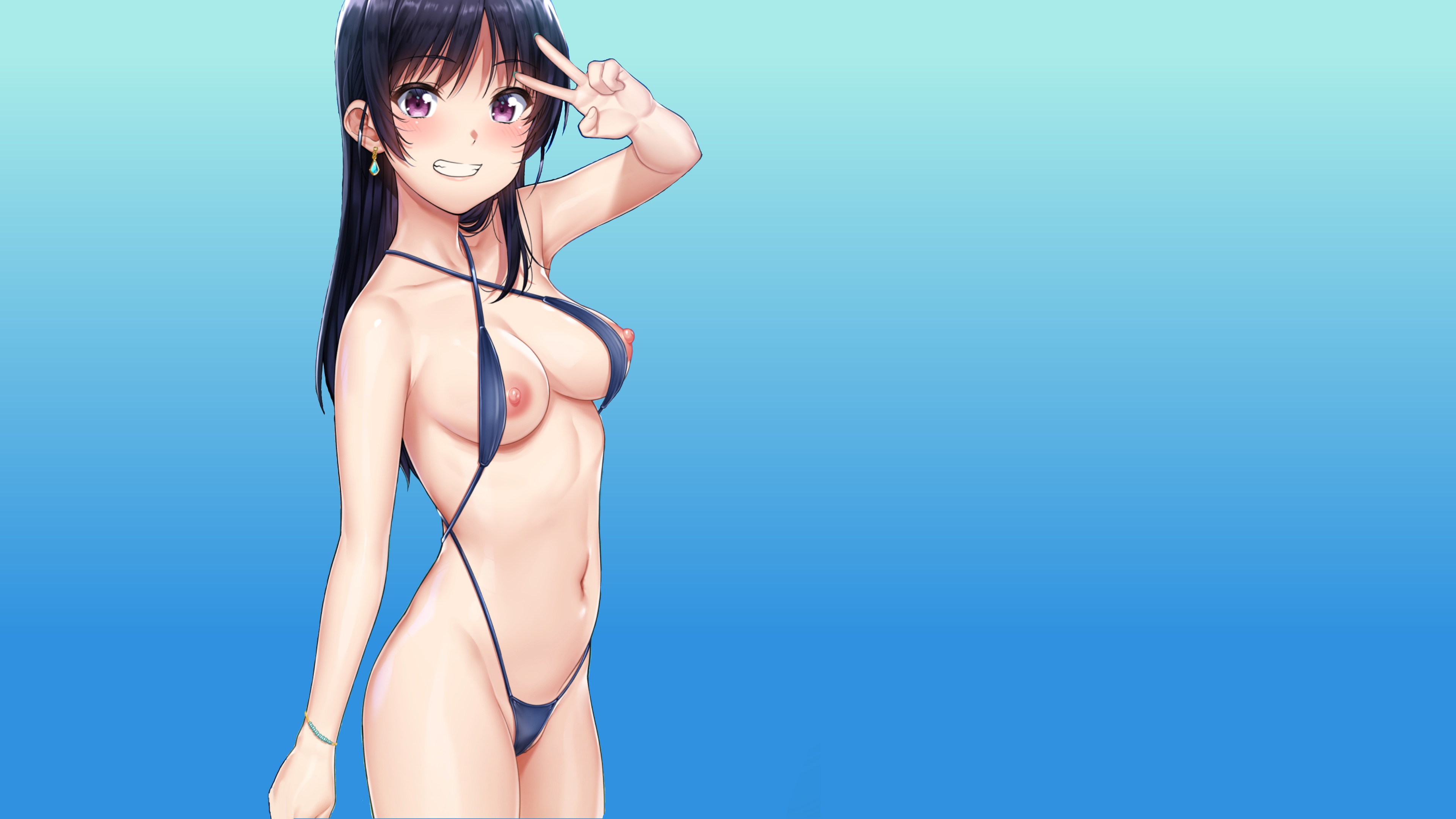 Wallpaper kawaii, girl, sexy, Anime, boobs, breasts, cute, bikini for  mobile and desktop, section сэйнэн, resolution 3840x2160 - download