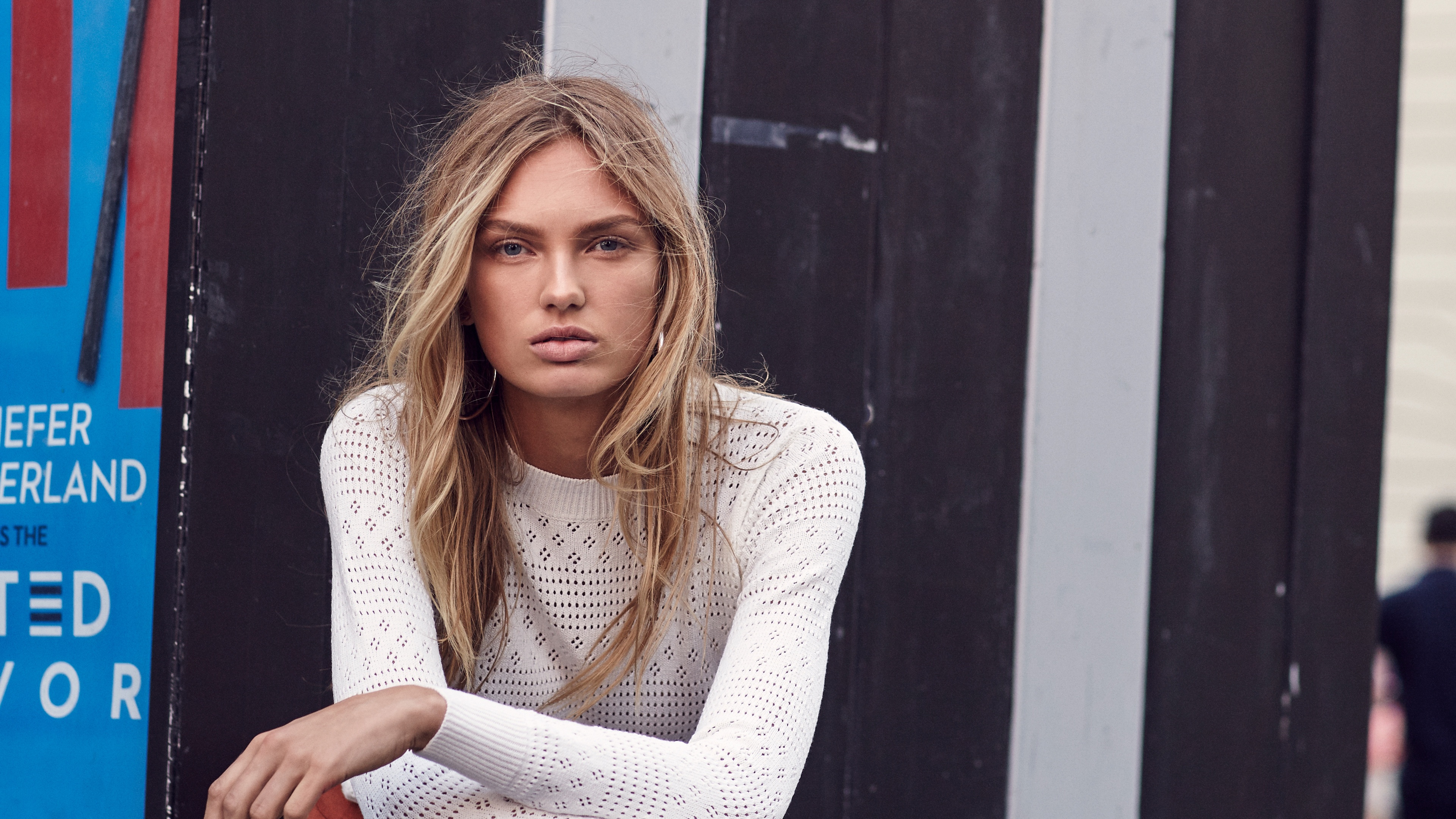 Wallpaper look, pose, model, portrait, blonde, Romee Strijd