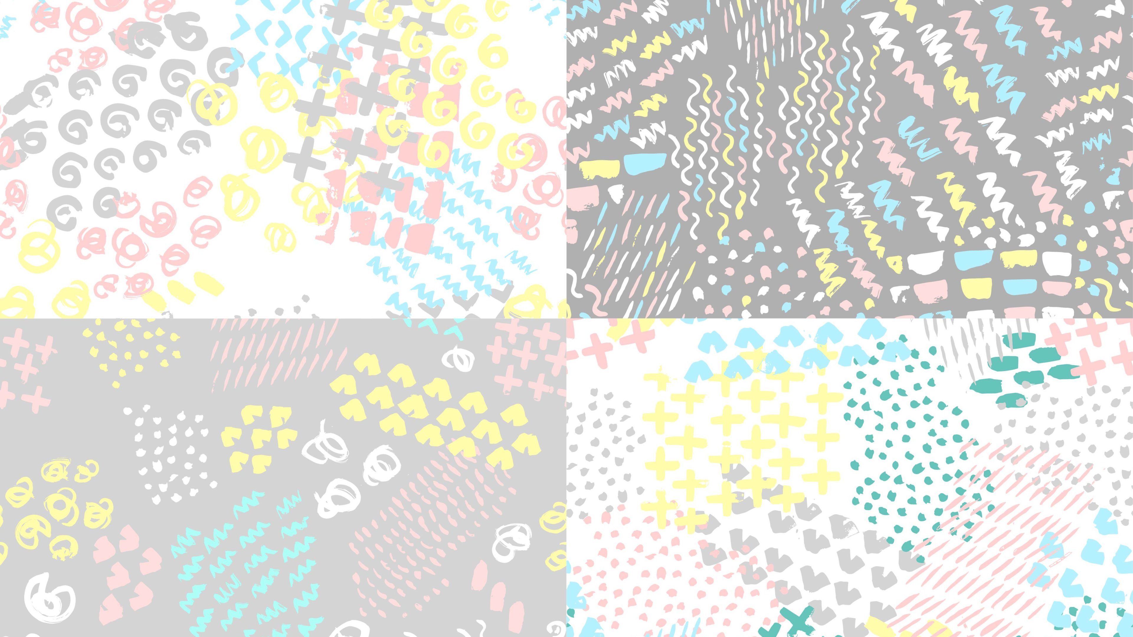 Download wallpaper flowers, background, texture, patterns, painted ...