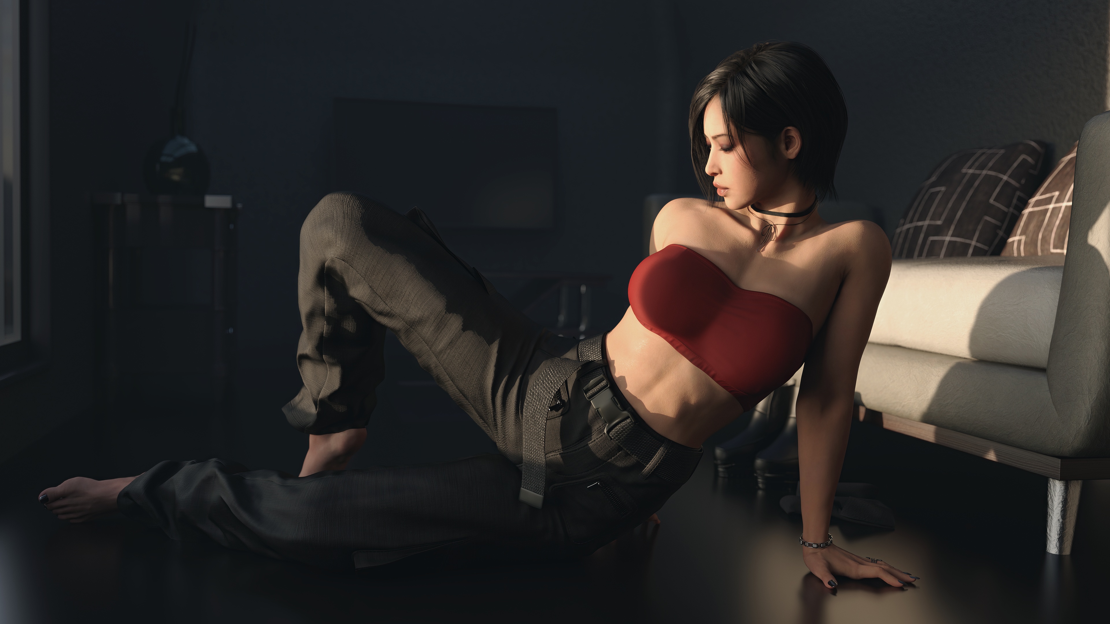 Wallpaper Fan Art, Ada Wong, Digital 3D, resident evil 4 remake, Nixee3D  for mobile and desktop, section игры, resolution 3840x2160 - download