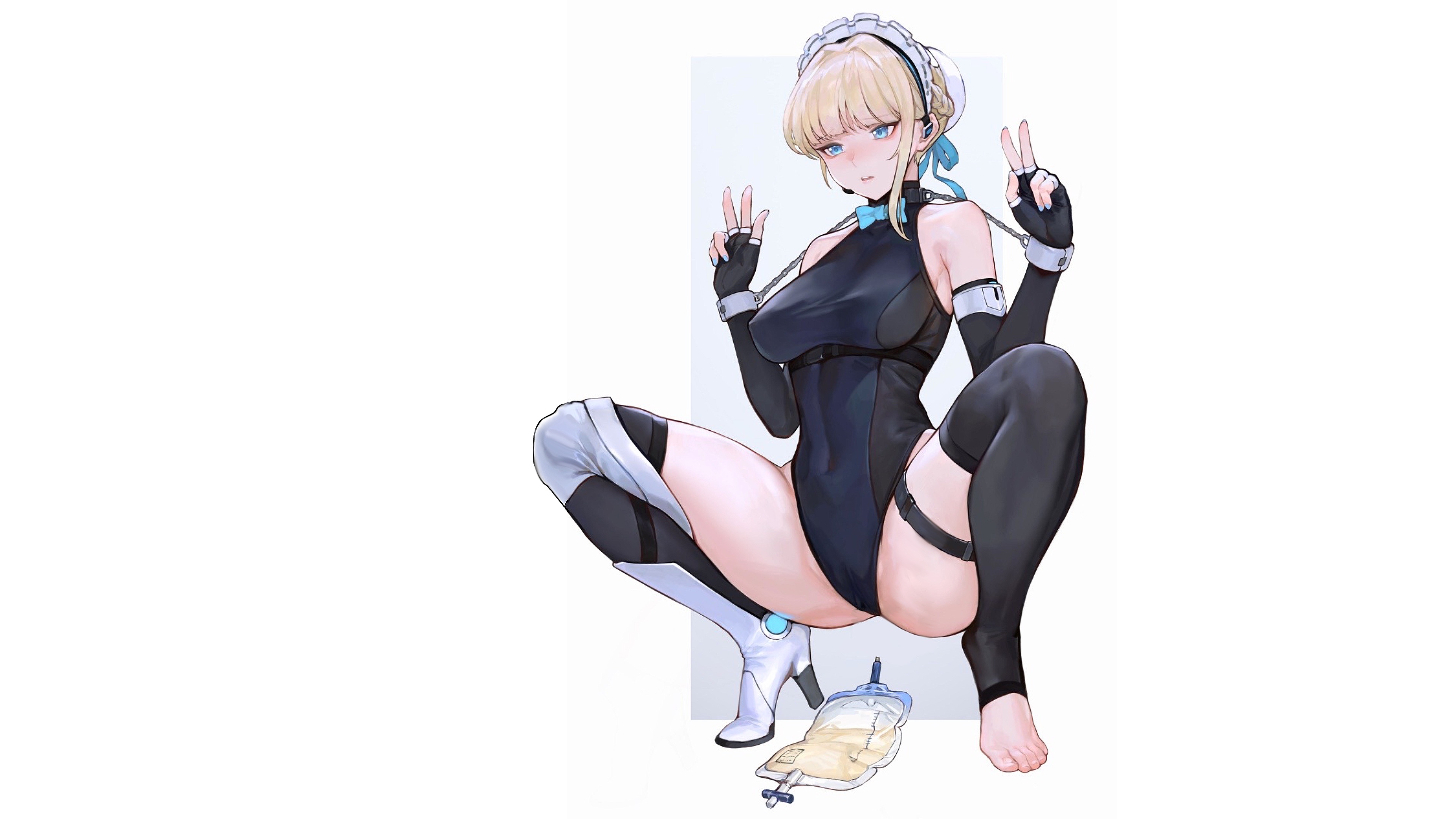 Wallpaper girl, sexy, boobs, anime, short hair, pretty, babe, thigh for  mobile and desktop, section сэйнэн, resolution 3840x2160 - download