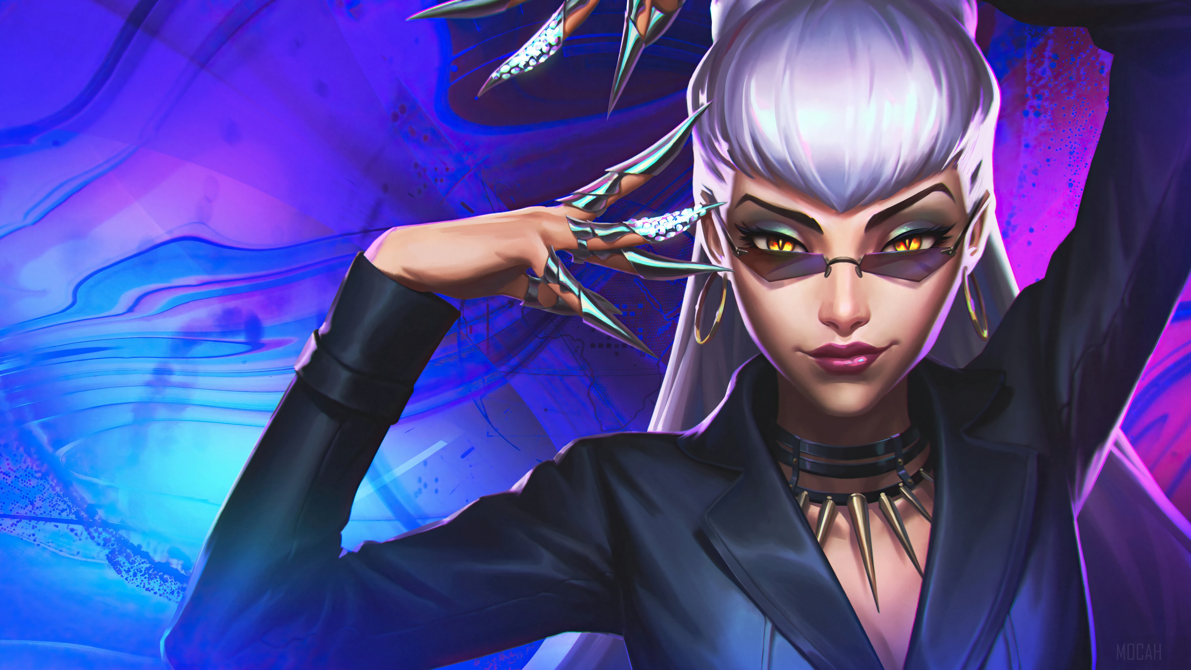 Wallpaper the game, glasses, game, gesture, League of Legends, LOL, League  Of Legends, Evelynn for mobile and desktop, section арт, resolution  3840x2160 - download