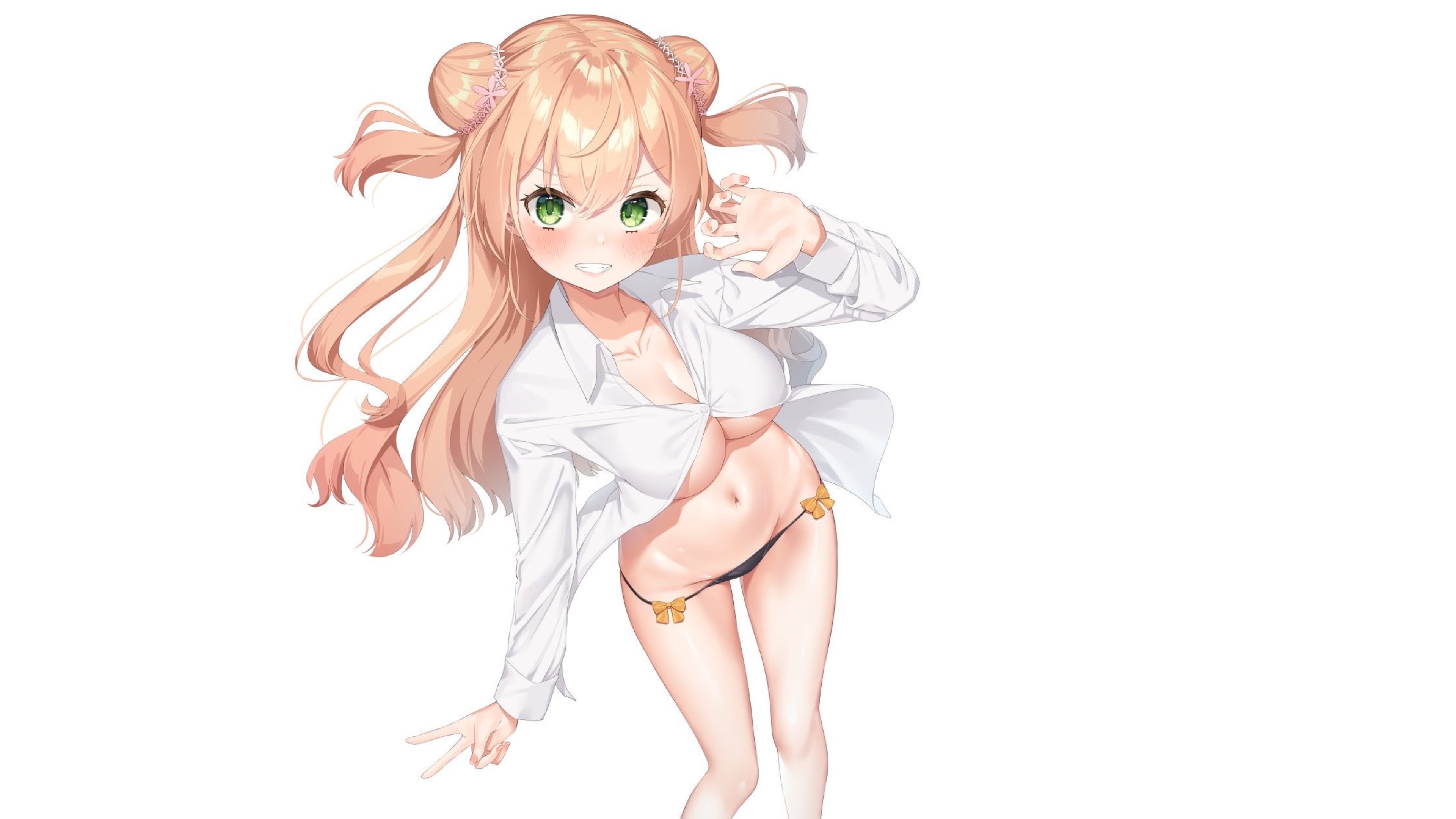 Wallpaper girl, sexy, Anime, panties, pretty, shirt, petite for mobile and  desktop, section сэйнэн, resolution 3840x2160 - download