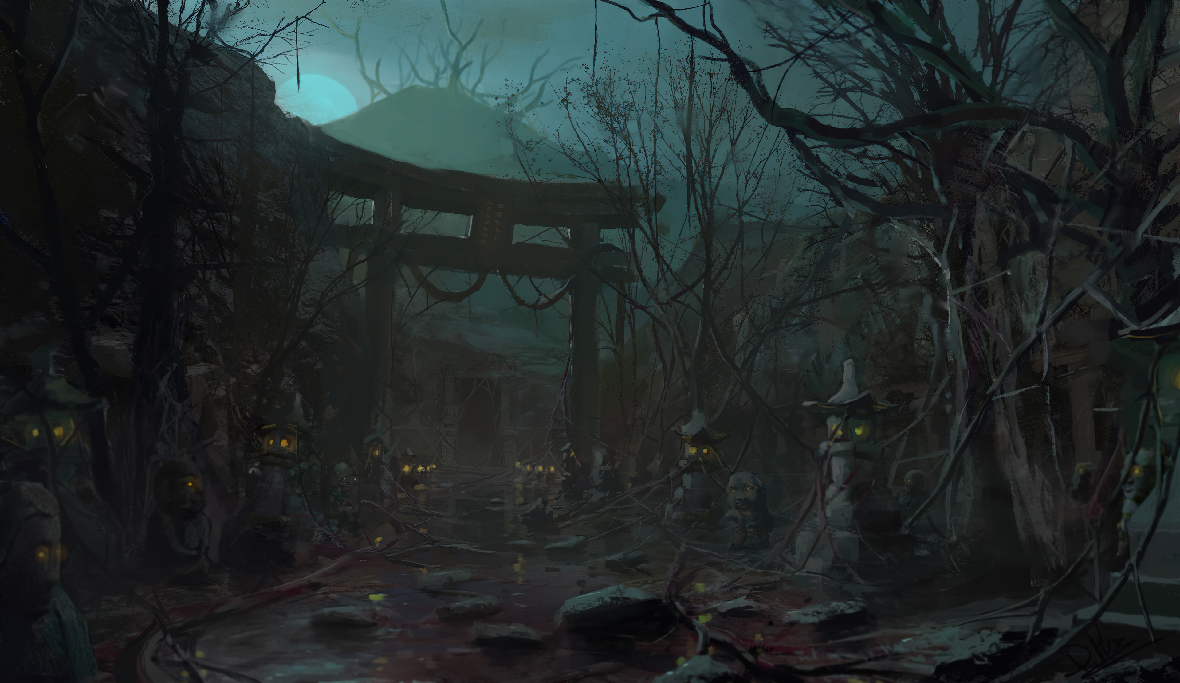Wallpaper Fantasy, japan, mystical, On the demon's trail