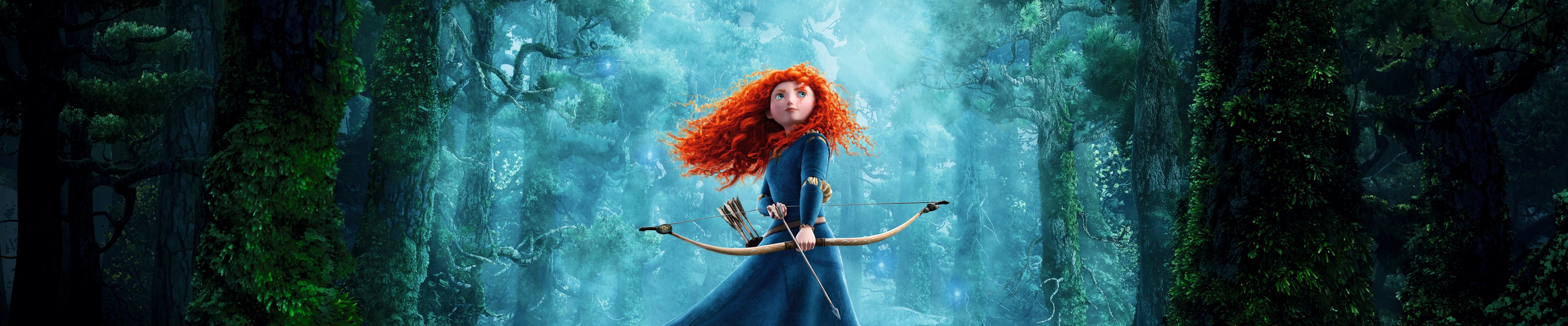 Red Brave Download wallpaper forest, girl, bow, arrow, red, brave, merida ...