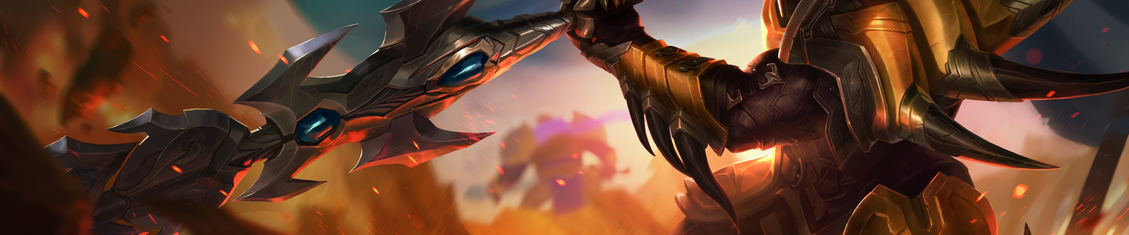 Download wallpaper fire, fantasy, male, Jason Chan, League of Legends ...