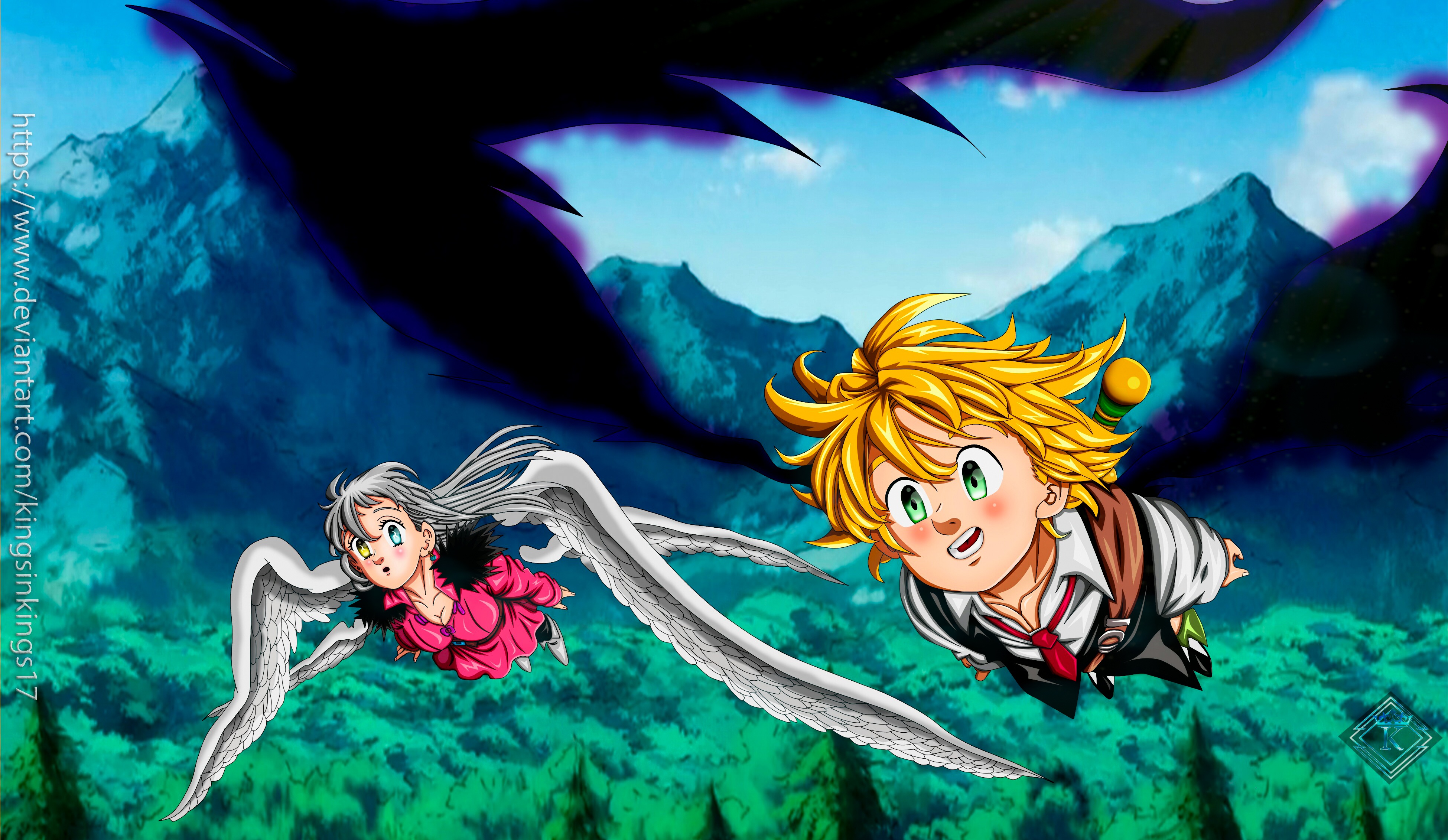 Wallpaper Meliodas, Nanatsu no Taizai - The Seven Deadly Sins, Nanatsu No  Taizai, the seven deadly sins, Elizabeth liones, Nanatsu No Taizai Chapter  314 for mobile and desktop, section сёнэн, resolution 3899x2262 - download