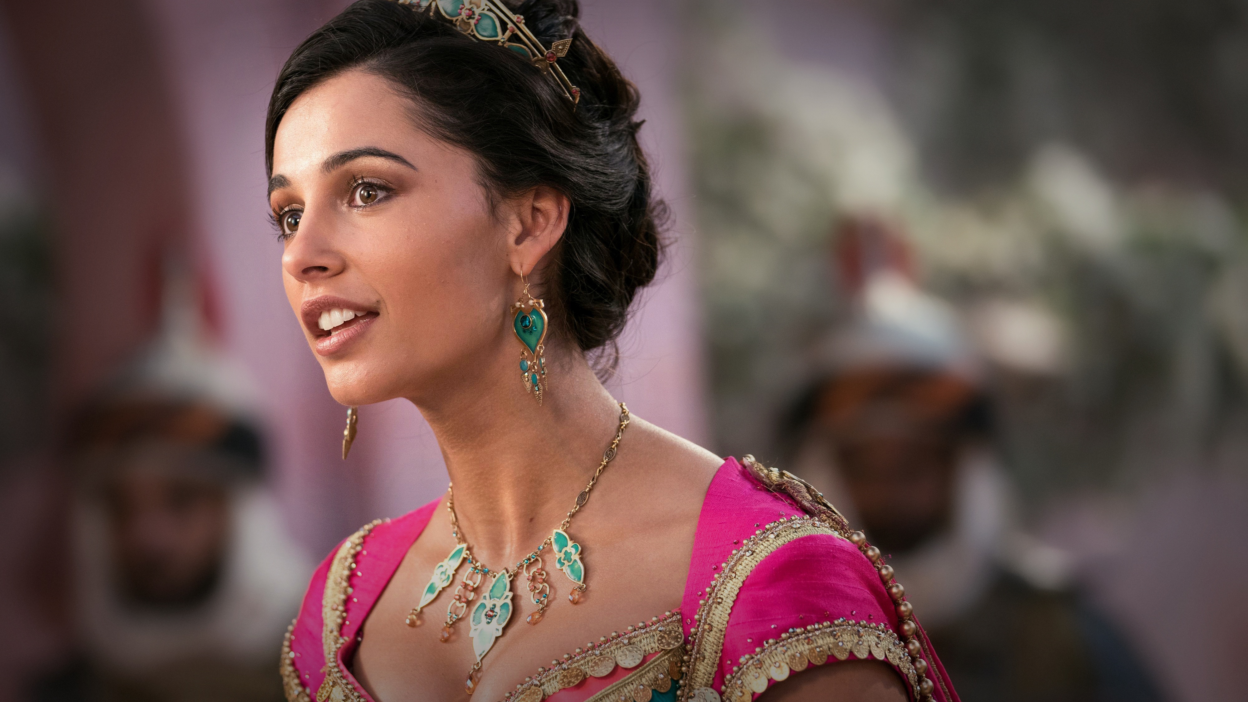 Download wallpaper princess, actress, jasmine, movies, aladdin, naomi scott,  section films in resolution 4000x2250