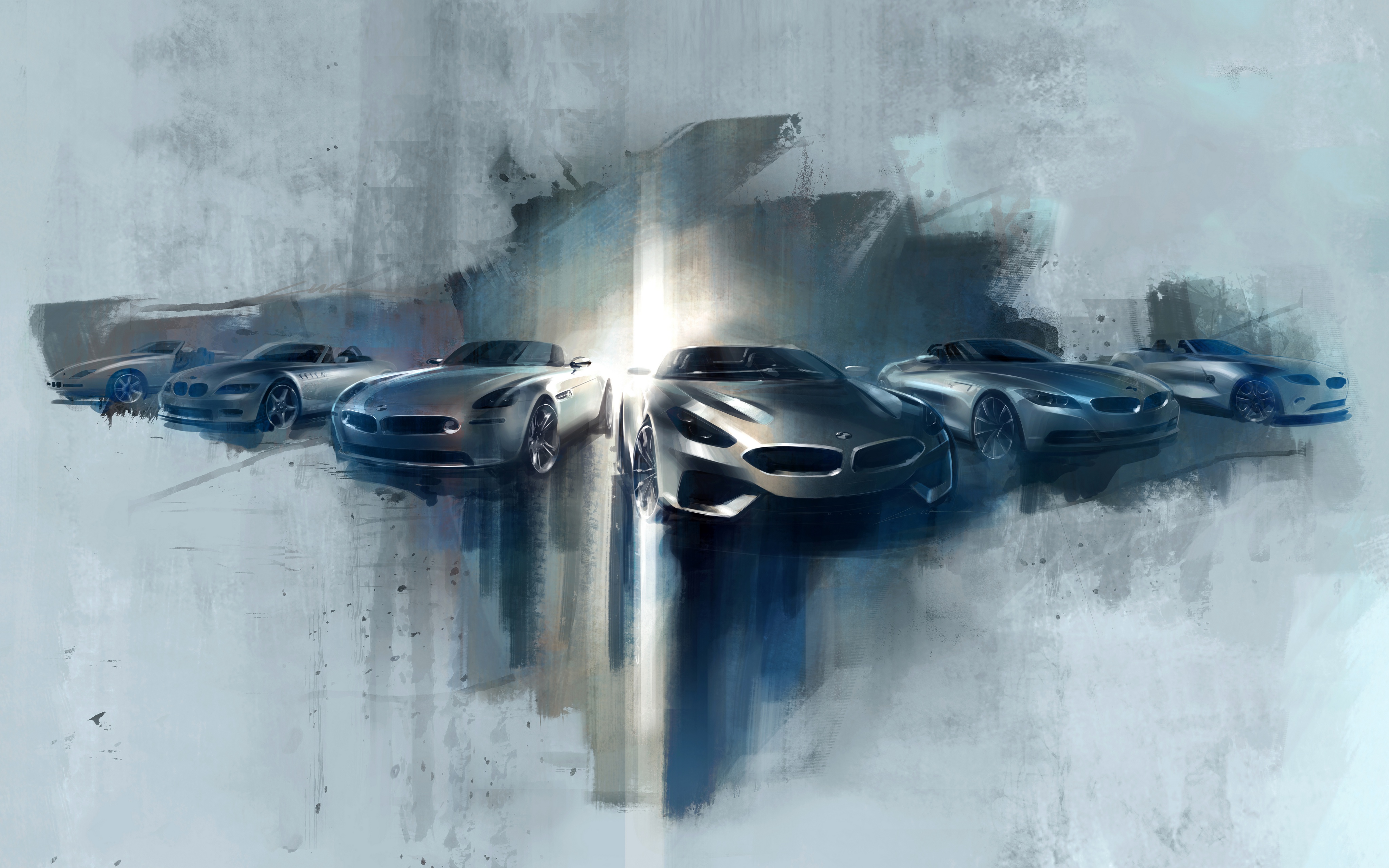 Wallpaper figure, BMW, sketch, double, Z4, roadsters, Z