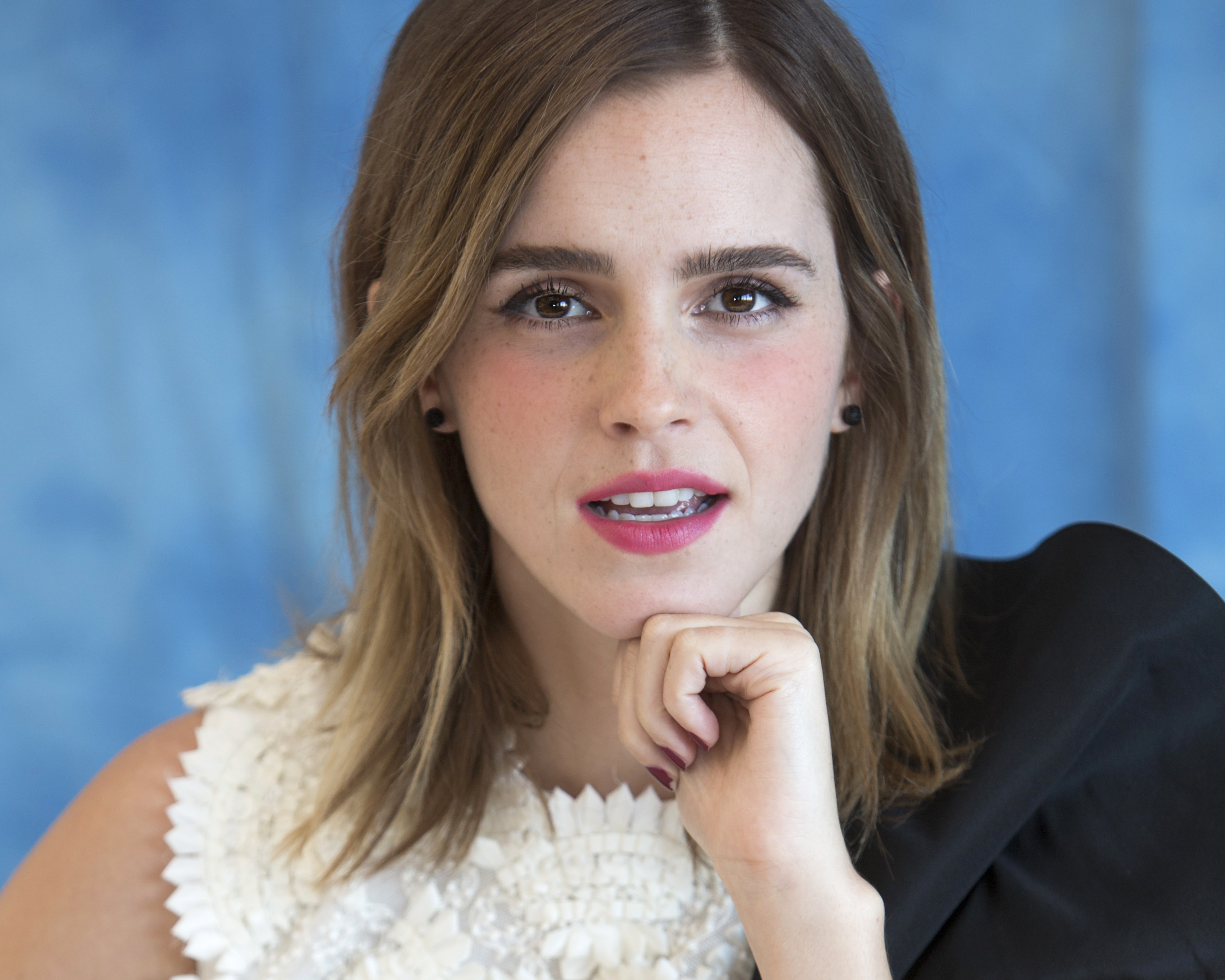 Download wallpaper Emma Watson, Emma Watson, Beauty and the beast, at the  press conference of the film, Emma Charlotte Duerre Watson, section girls  in resolution 4096x3277